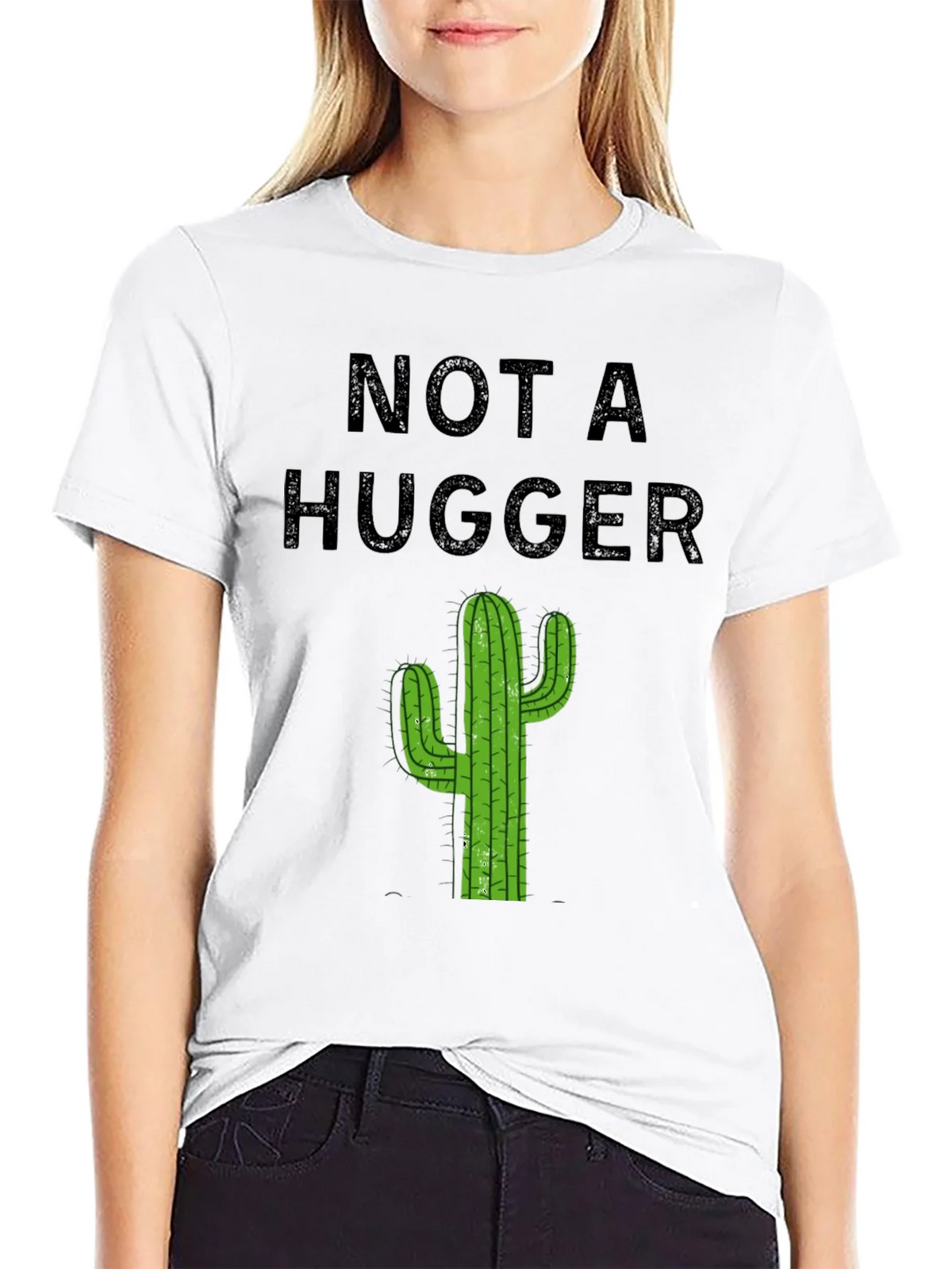 Not A Hugger T-Shirt - Cactus Graphic Tee product image 8