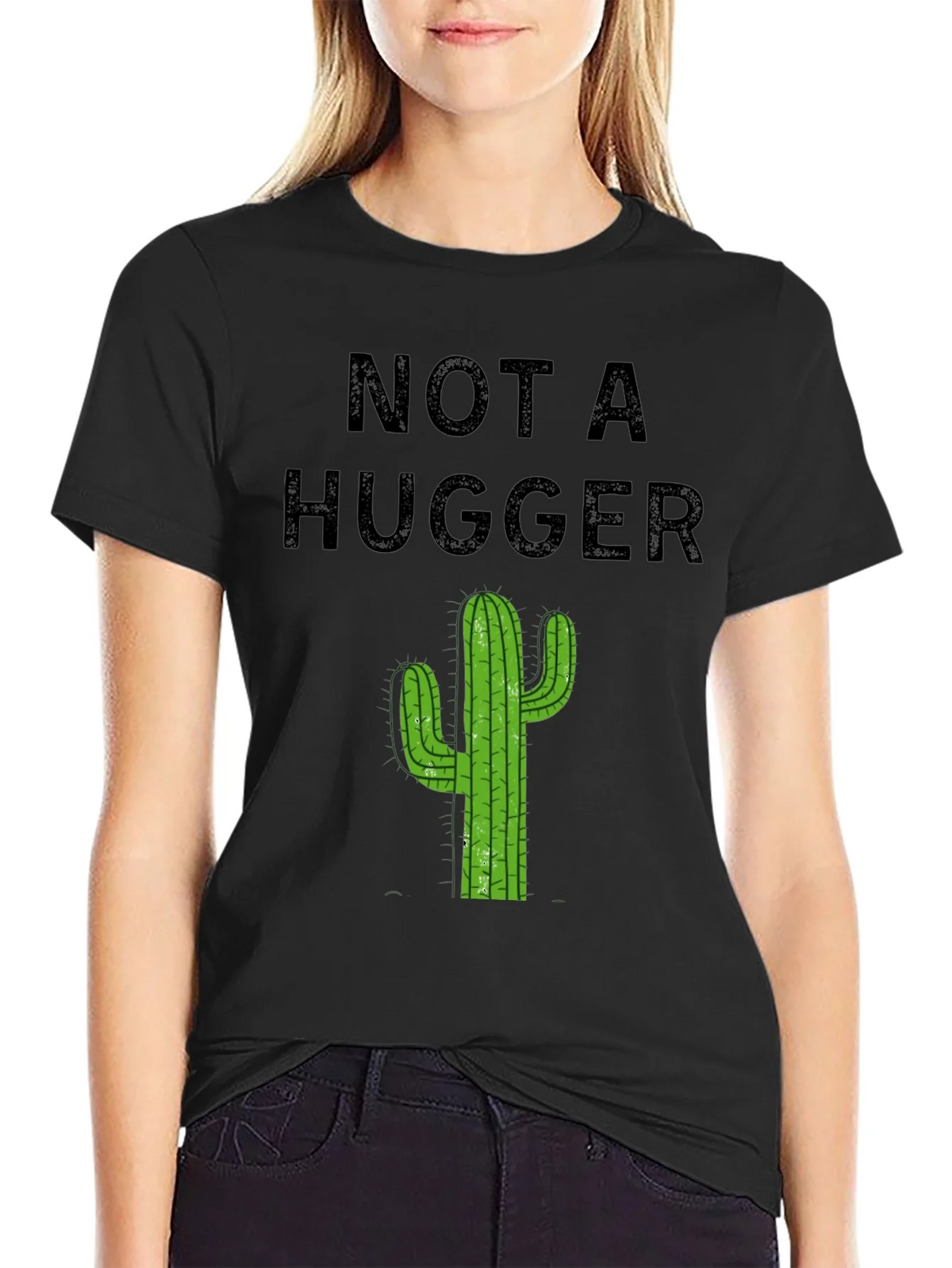 Not A Hugger T-Shirt - Cactus Graphic Tee product image 2