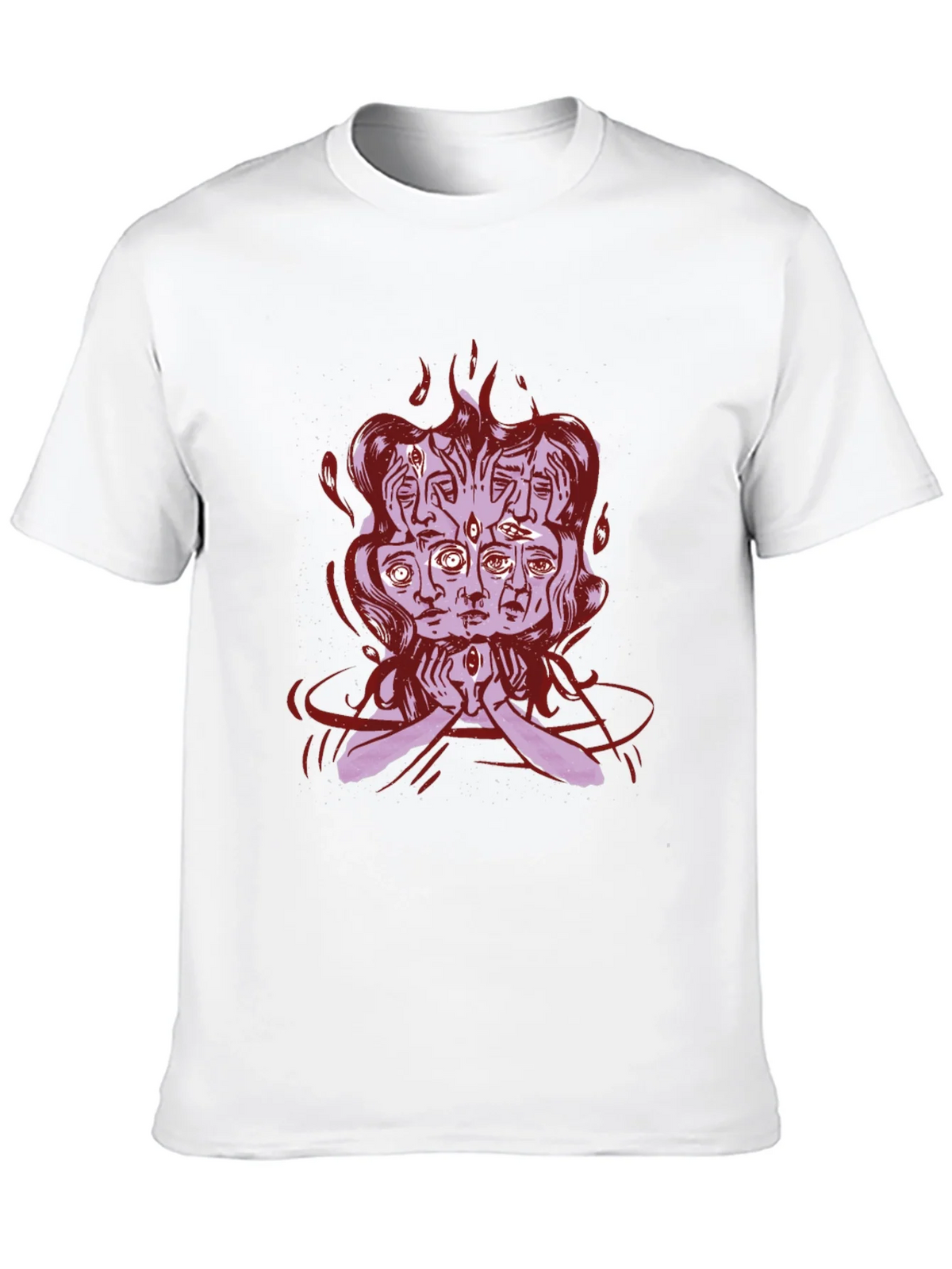 Mystic Faces Graphic Tee - Black Cotton Shirt product image 9