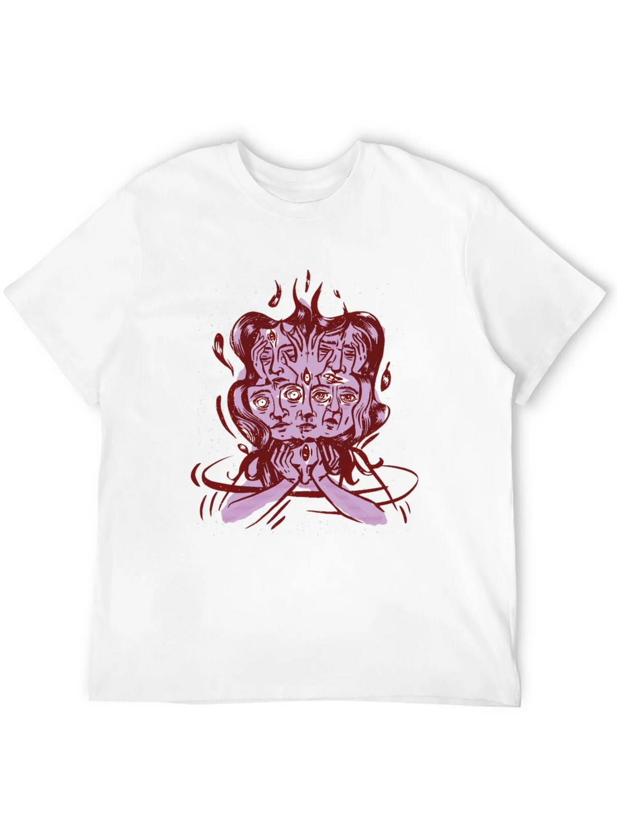 Mystic Faces Graphic Tee - Black Cotton Shirt product image 11