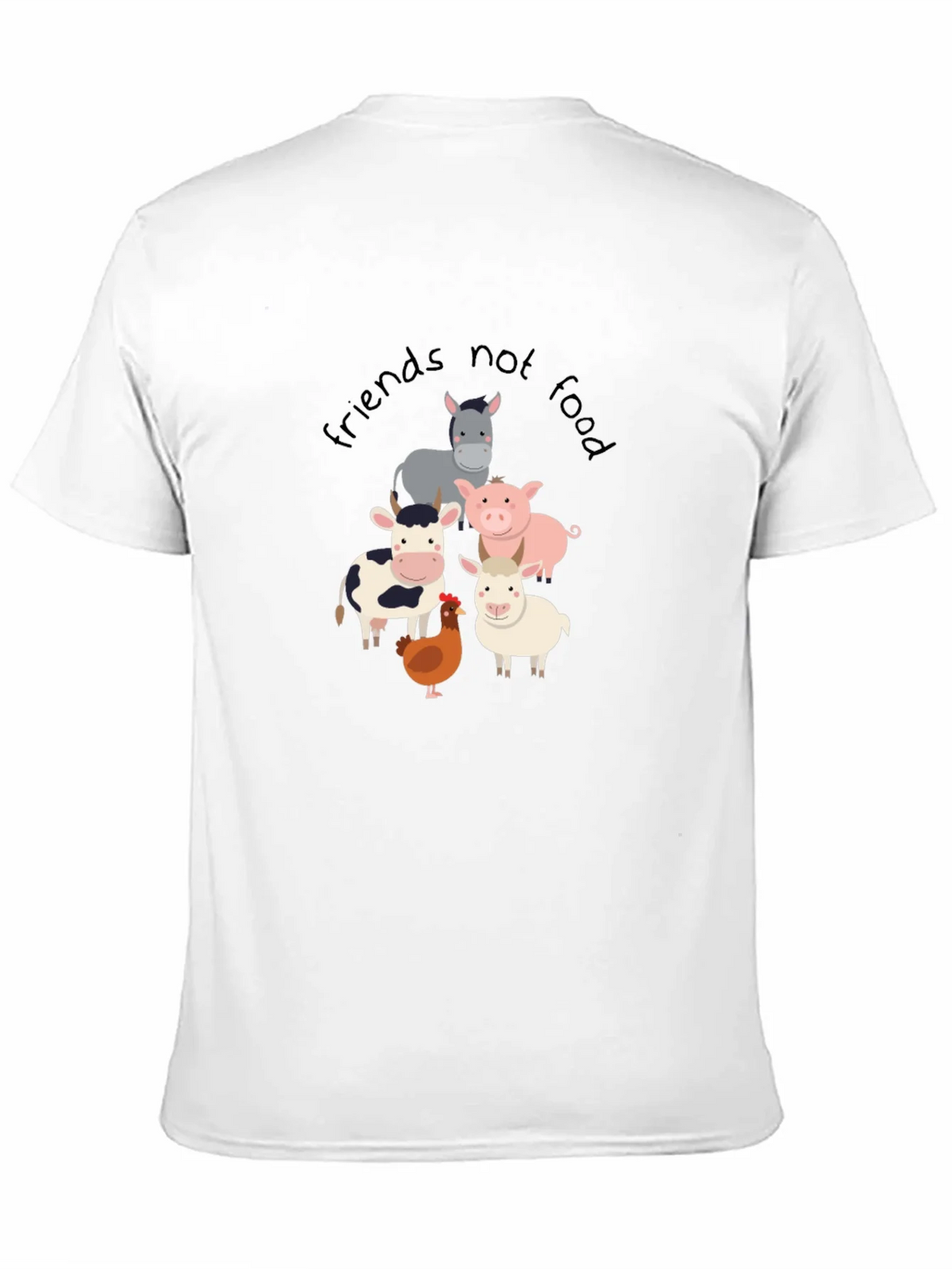 Friends Not Food T-Shirt - Vegan Animal Lover Tee product image 2