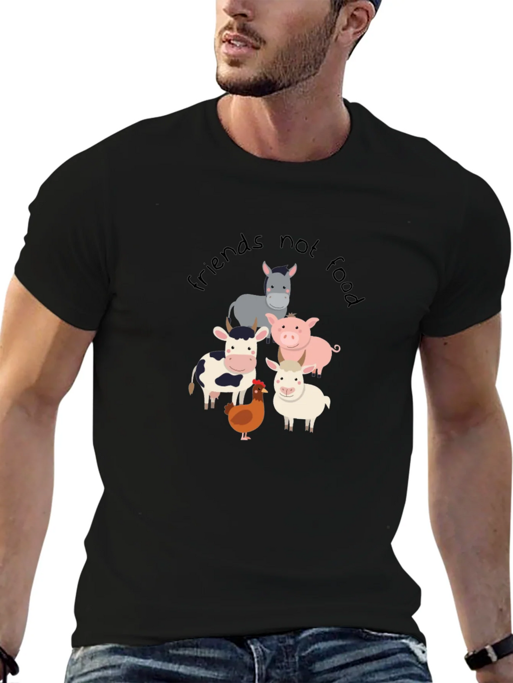 Friends Not Food T-Shirt - Vegan Animal Lover Tee product image 9