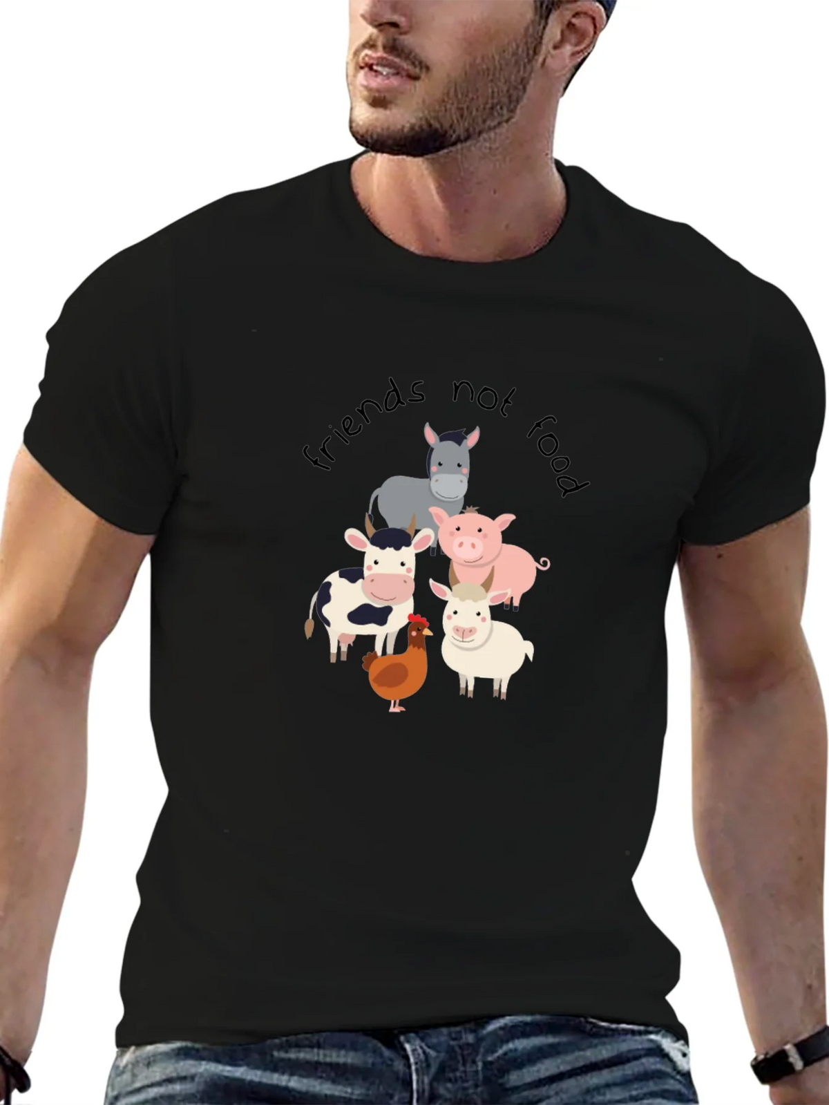 Friends Not Food T-Shirt - Vegan Animal Lover Tee product image 9