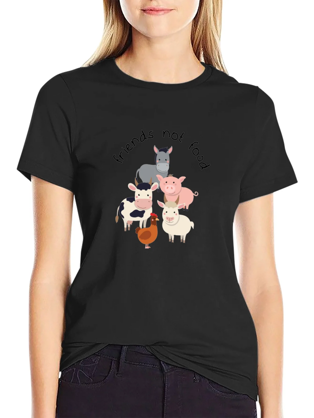 Friends Not Food T-Shirt - Vegan Animal Lover Tee product image 5
