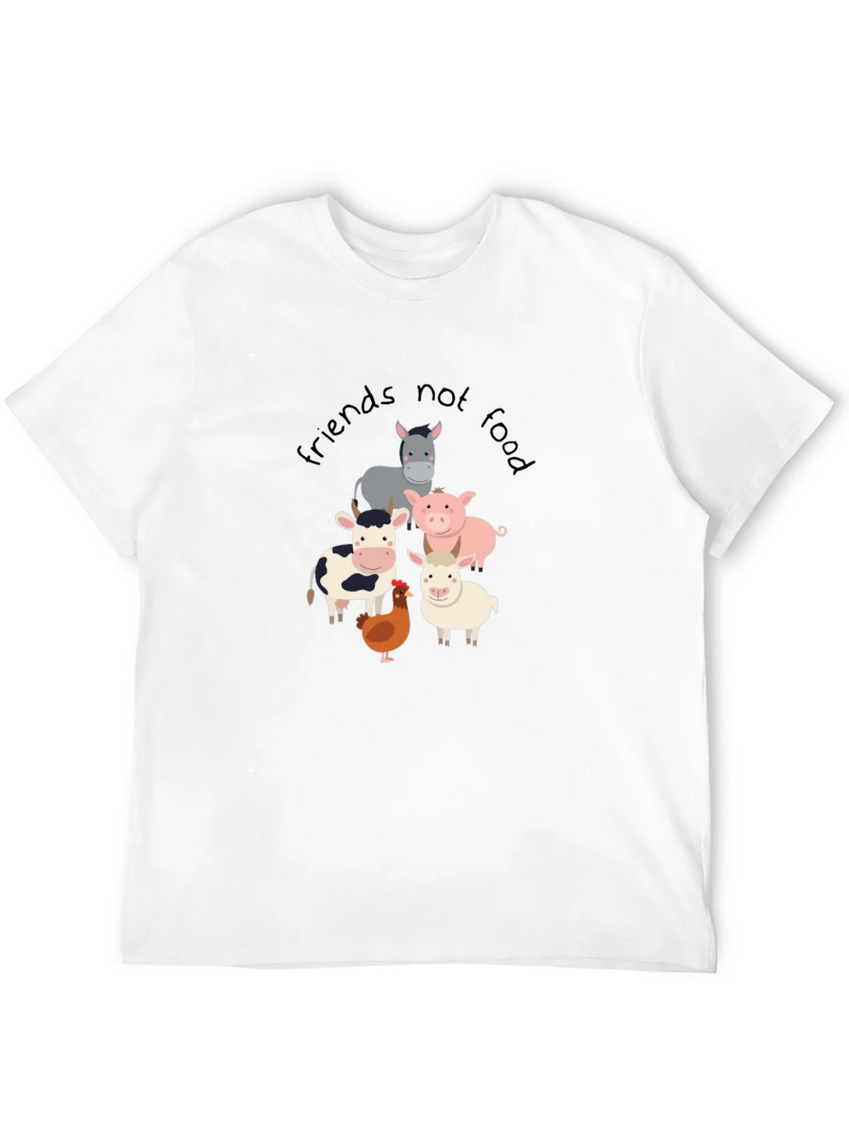 Friends Not Food T-Shirt - Vegan Animal Lover Tee product image 3