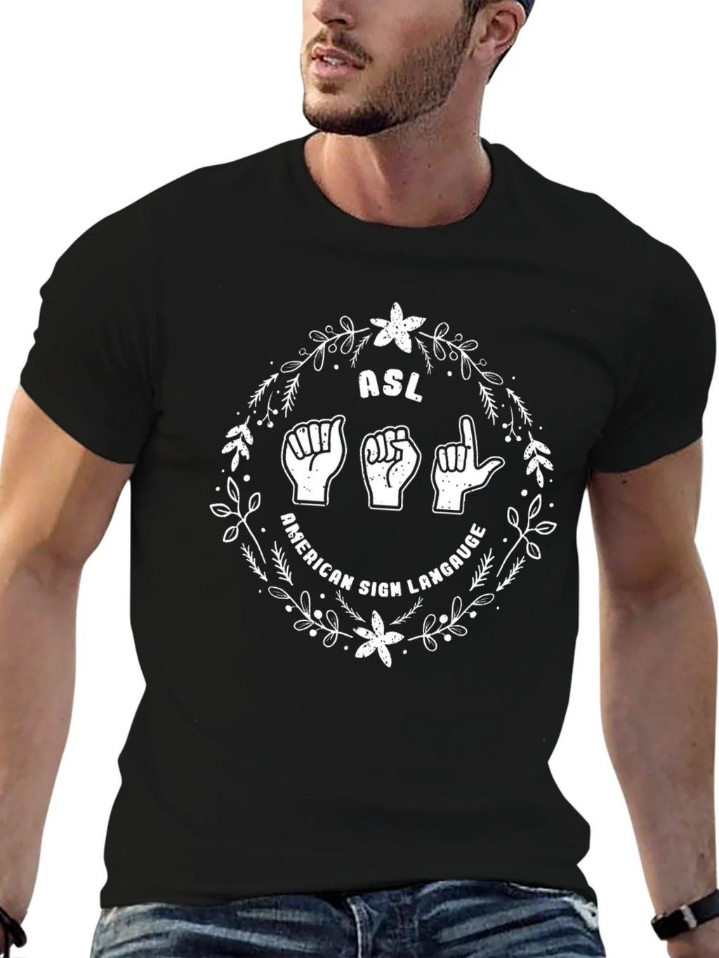 ASL American Sign Language Graphic Tee product image 6