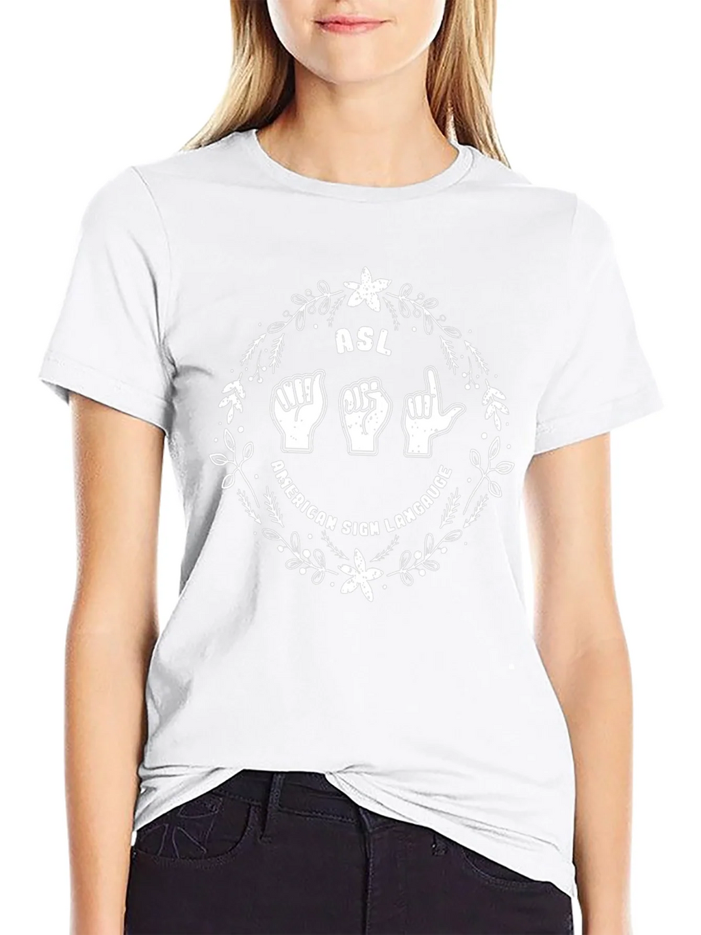 ASL American Sign Language Graphic Tee product image 8