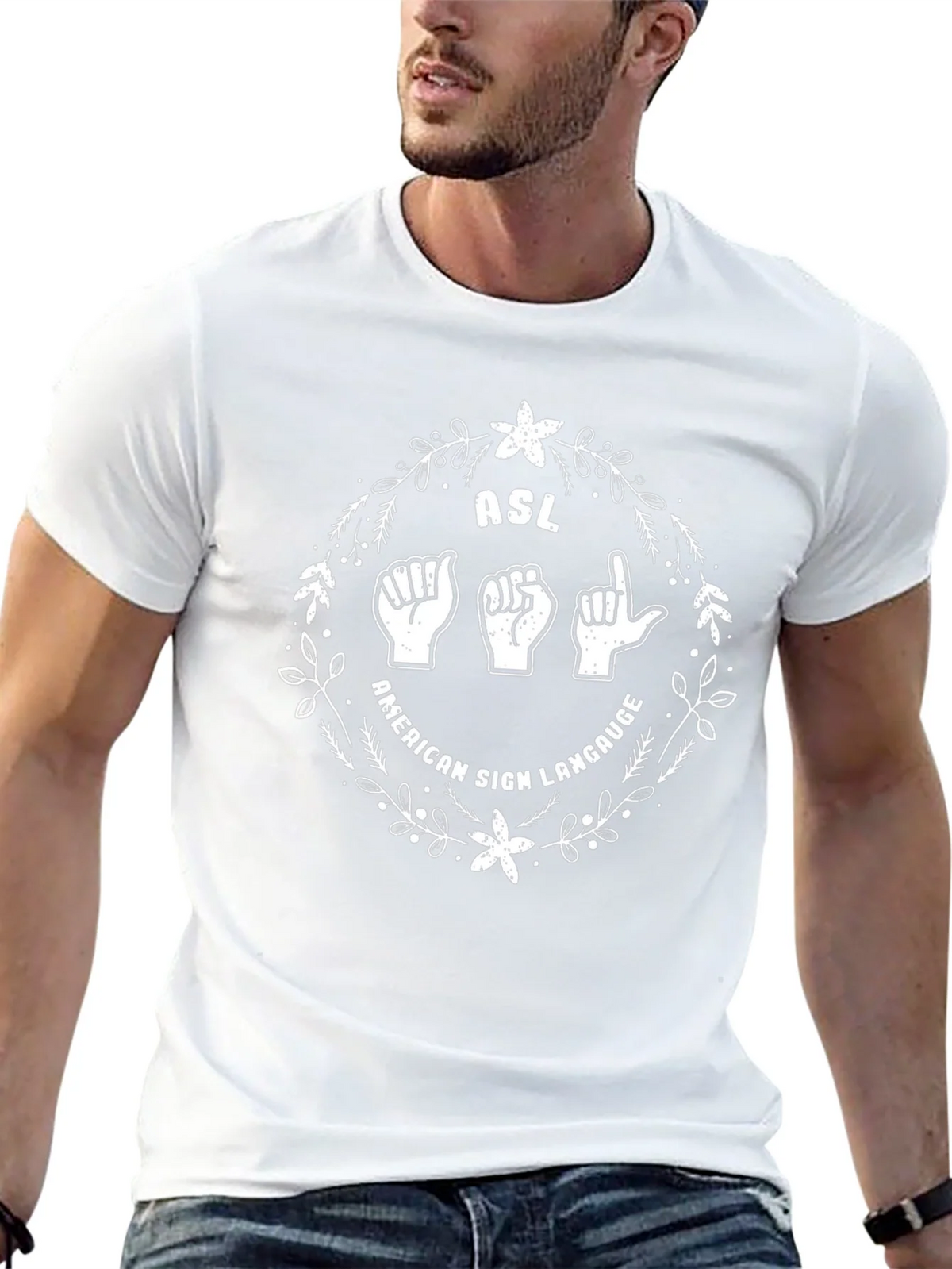 ASL American Sign Language Graphic Tee product image 12