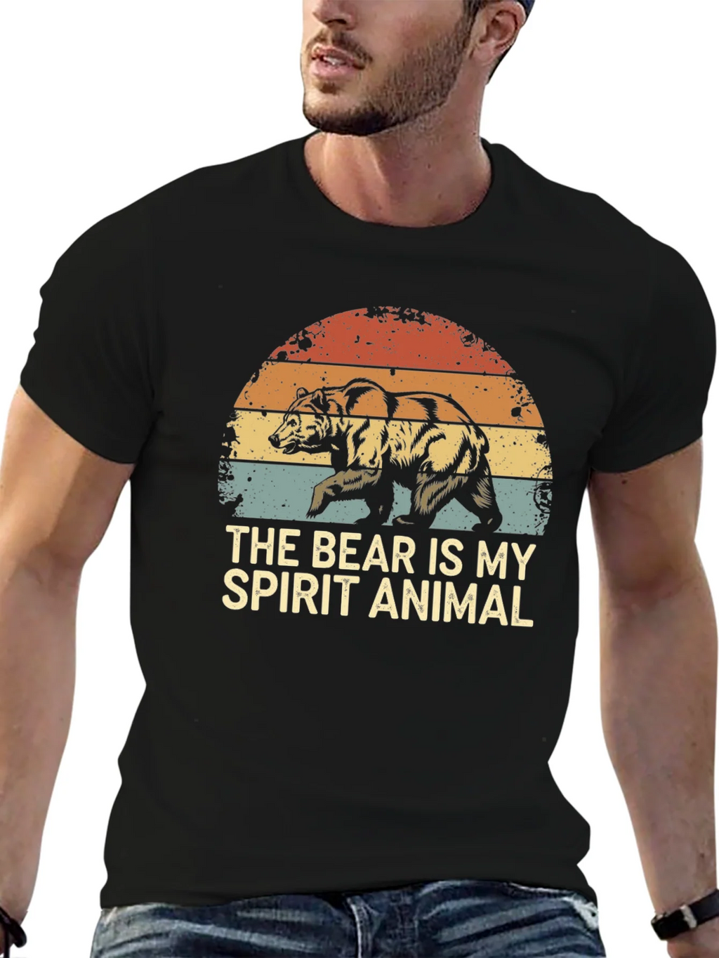 Bear Spirit Animal Graphic Tee - Retro Style product image 6