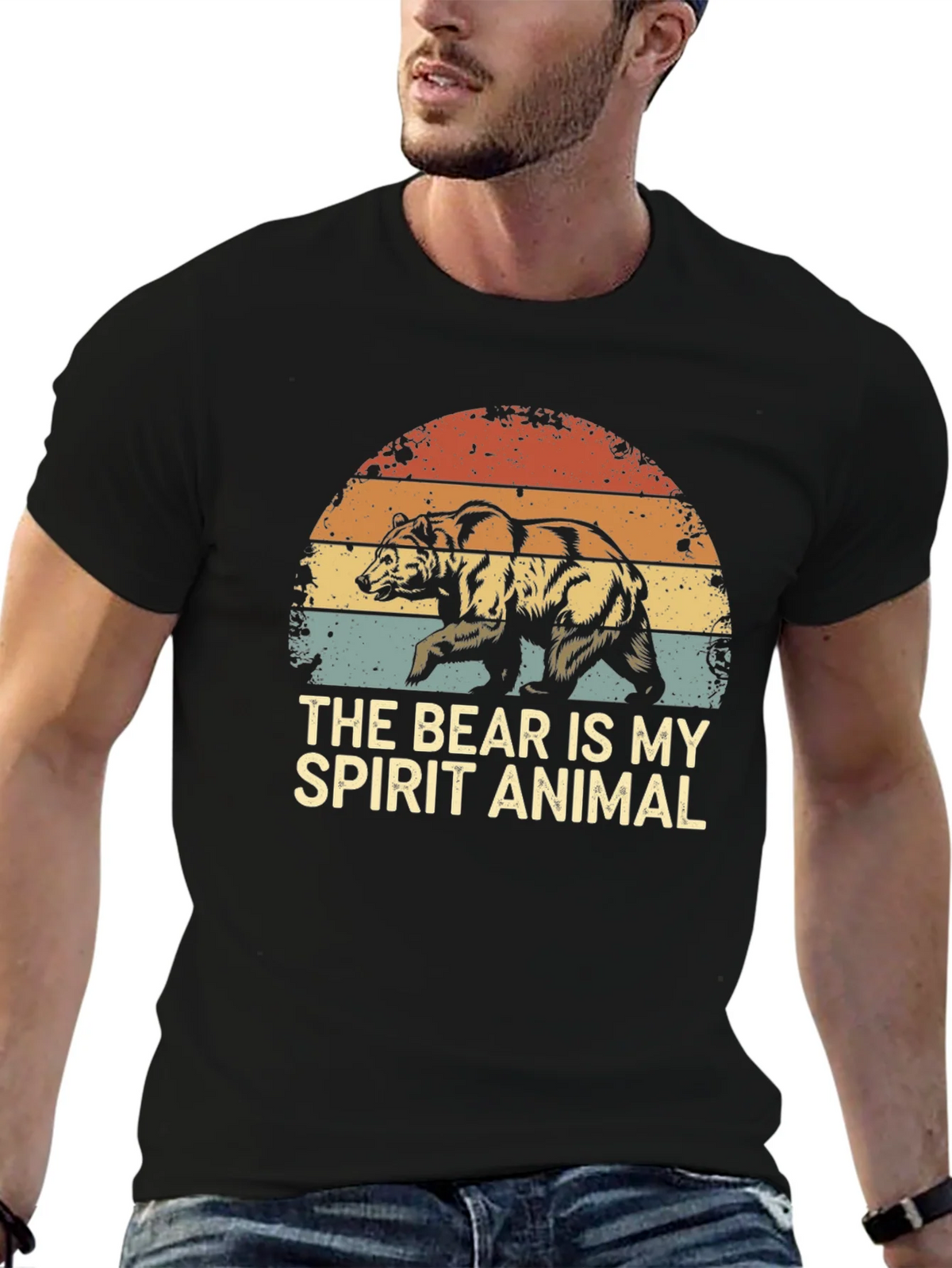 Bear Spirit Animal Graphic Tee - Retro Style product image 6
