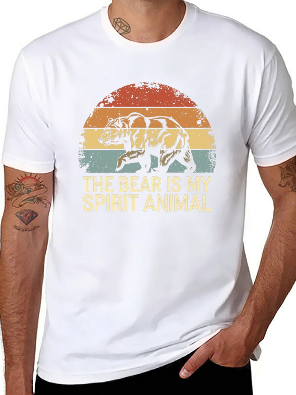 Bear Spirit Animal Graphic Tee - Retro Style product image 7