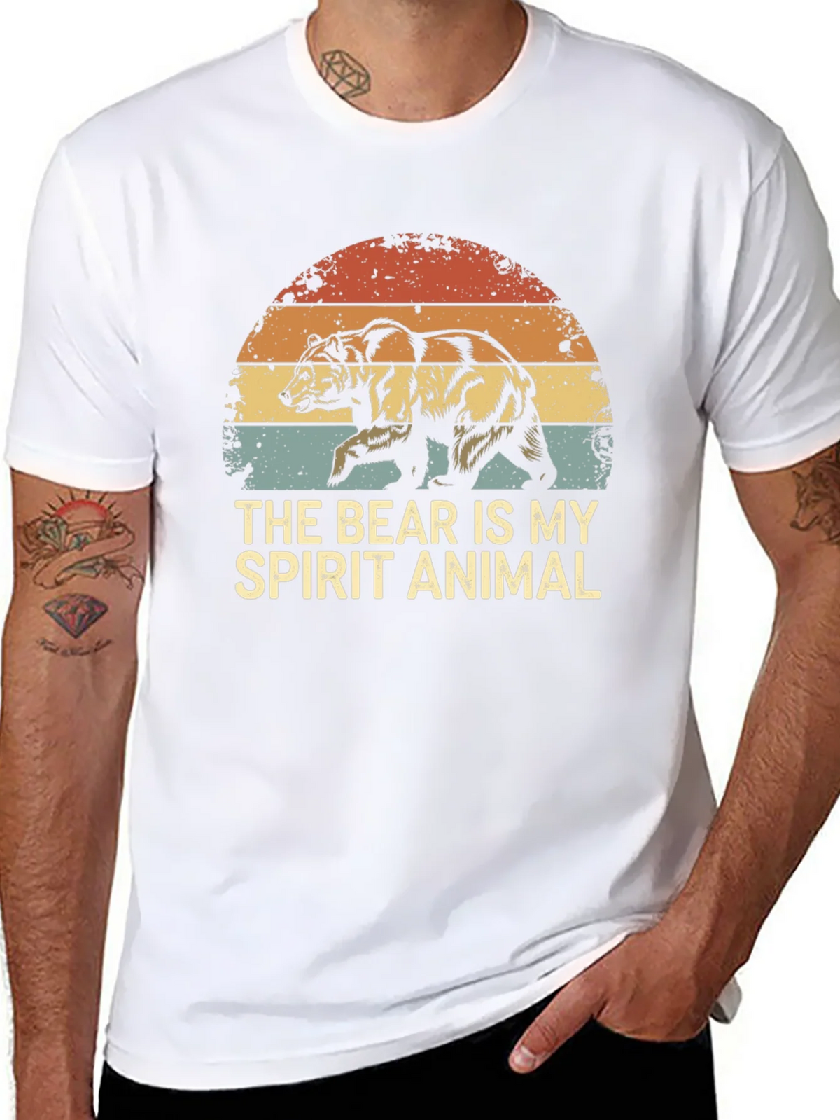 Bear Spirit Animal Graphic Tee - Retro Style product image 7