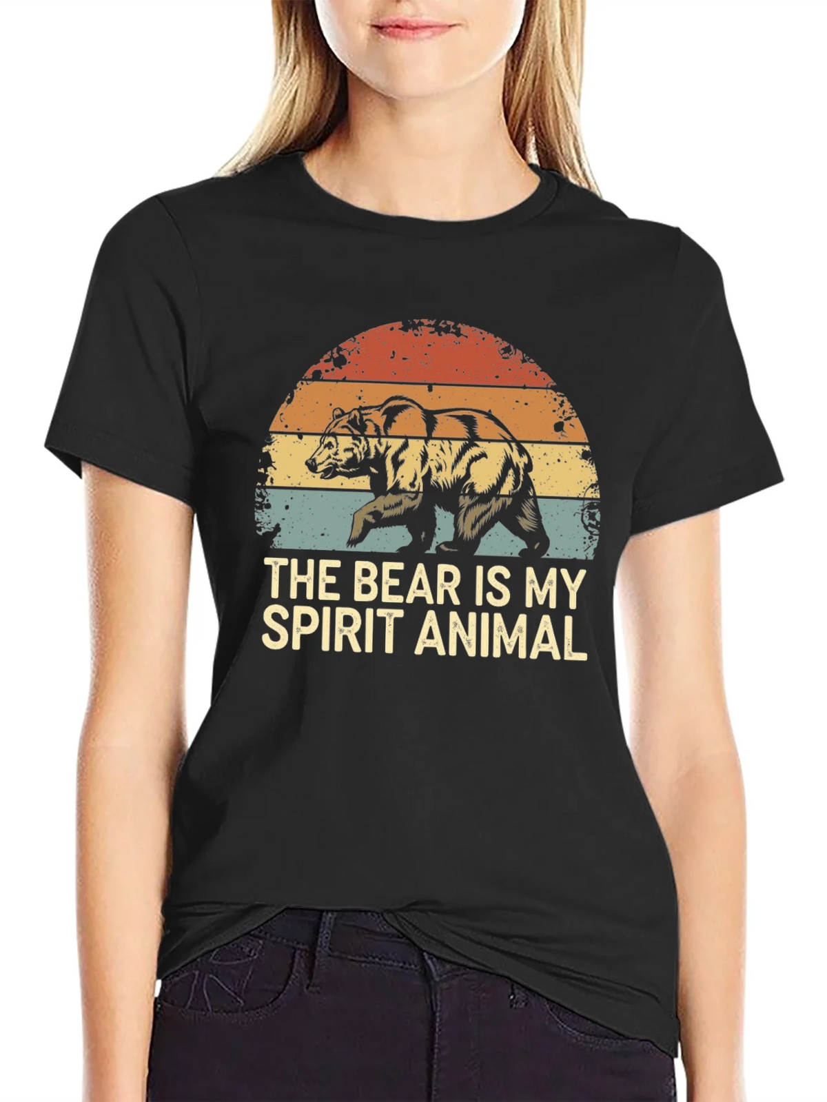 Bear Spirit Animal Graphic Tee - Retro Style product image 2