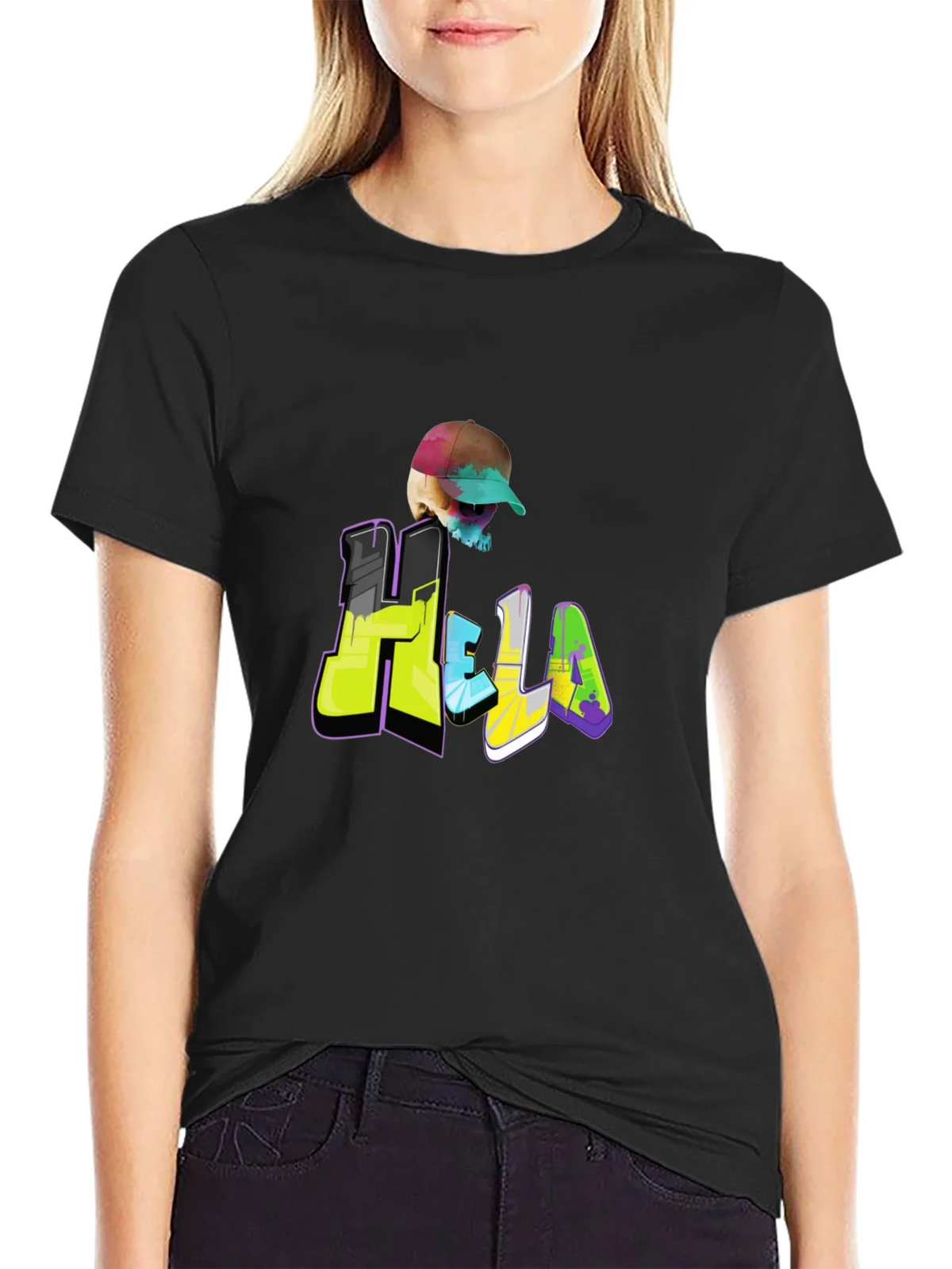 Hella Skull Graphic T-Shirt product image 2