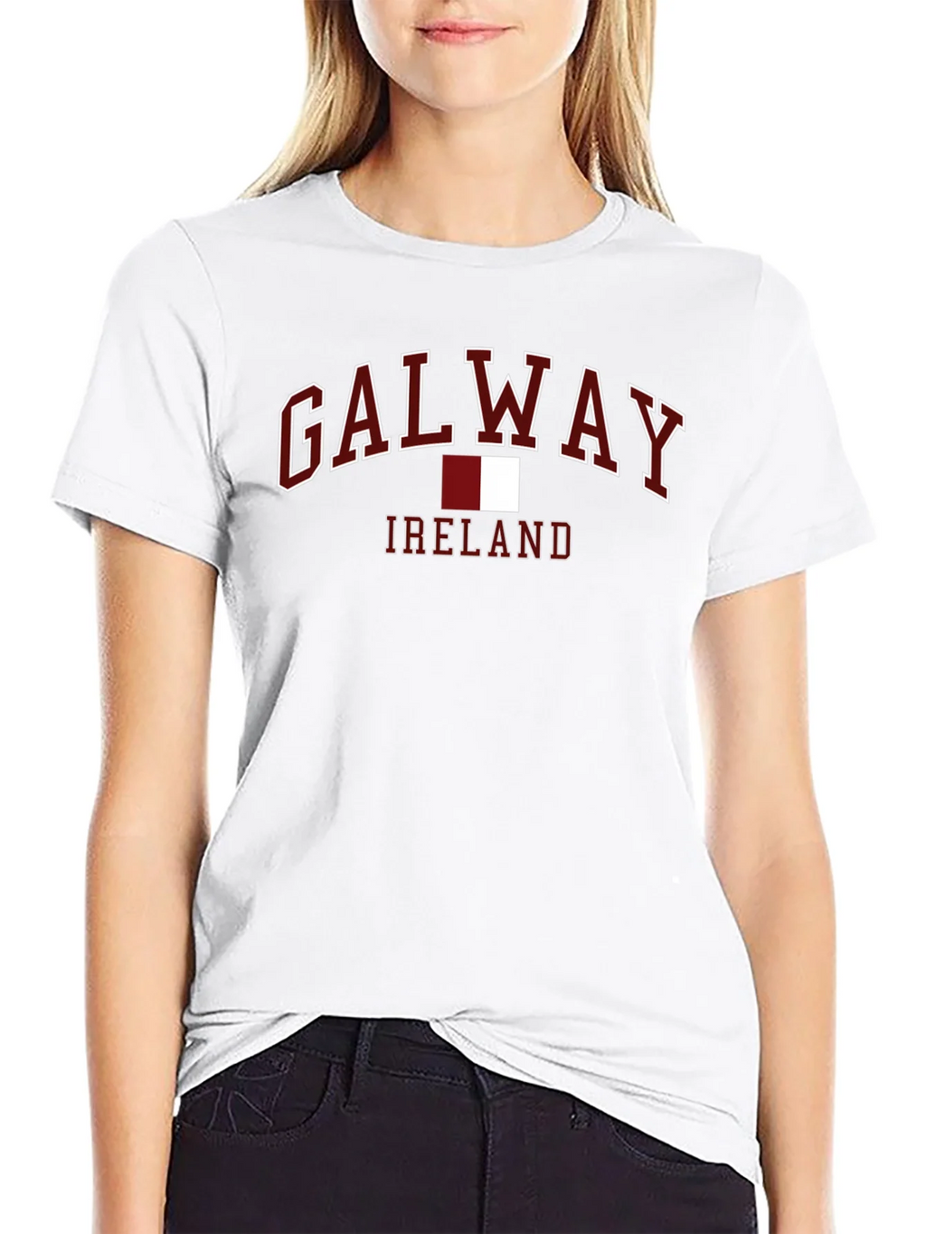 Galway Ireland T-Shirt - Maroon and White Design product image 11