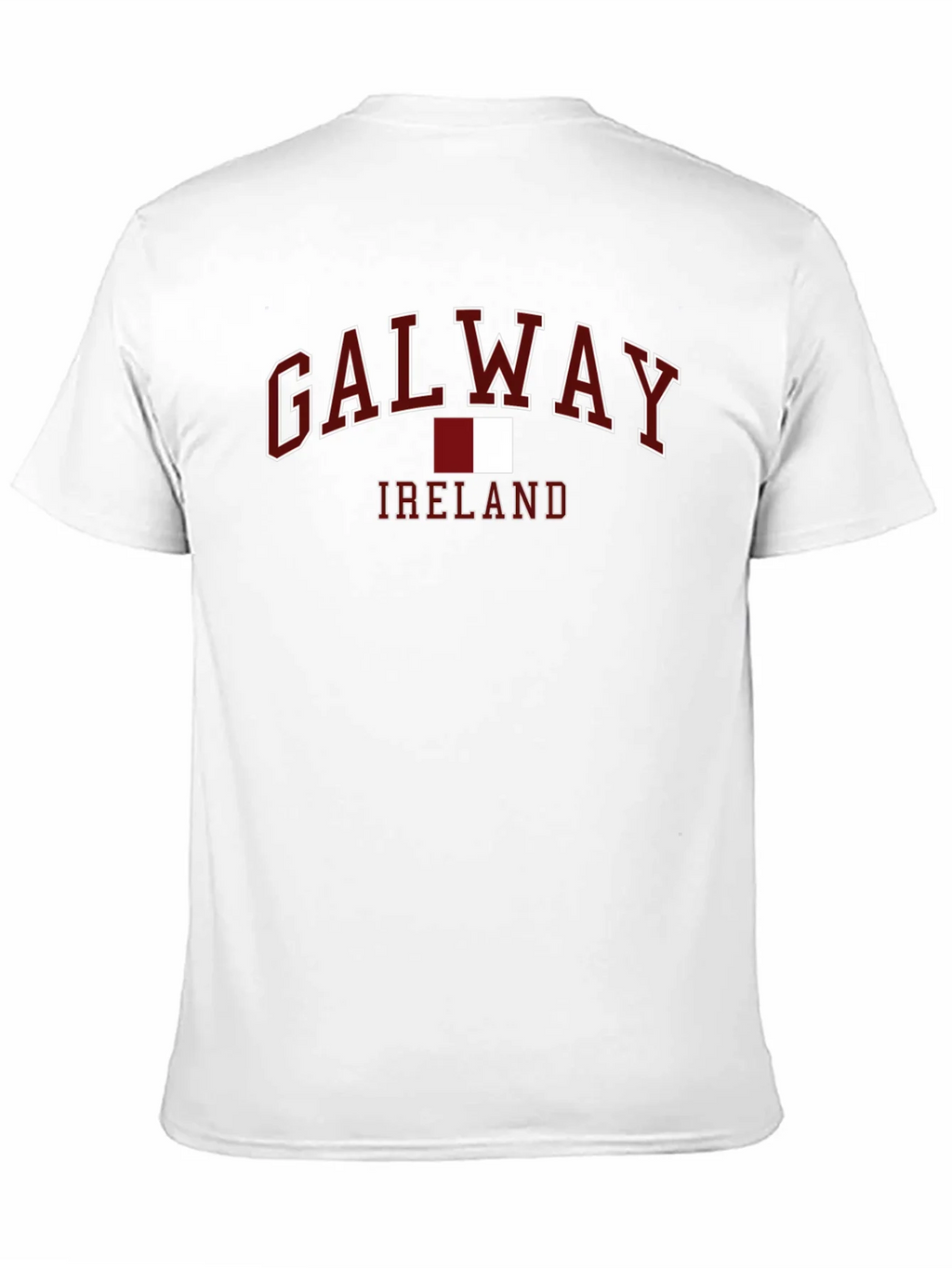 Galway Ireland T-Shirt - Maroon and White Design product image 2