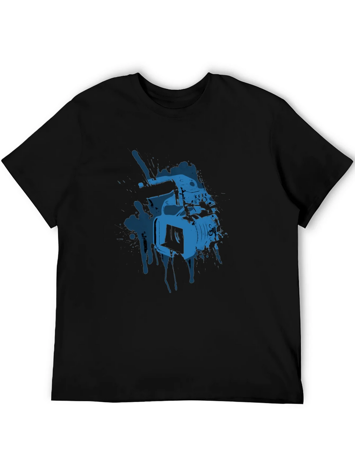 Cool Camera Graphic Tee - Black Cotton T-Shirt product image 8