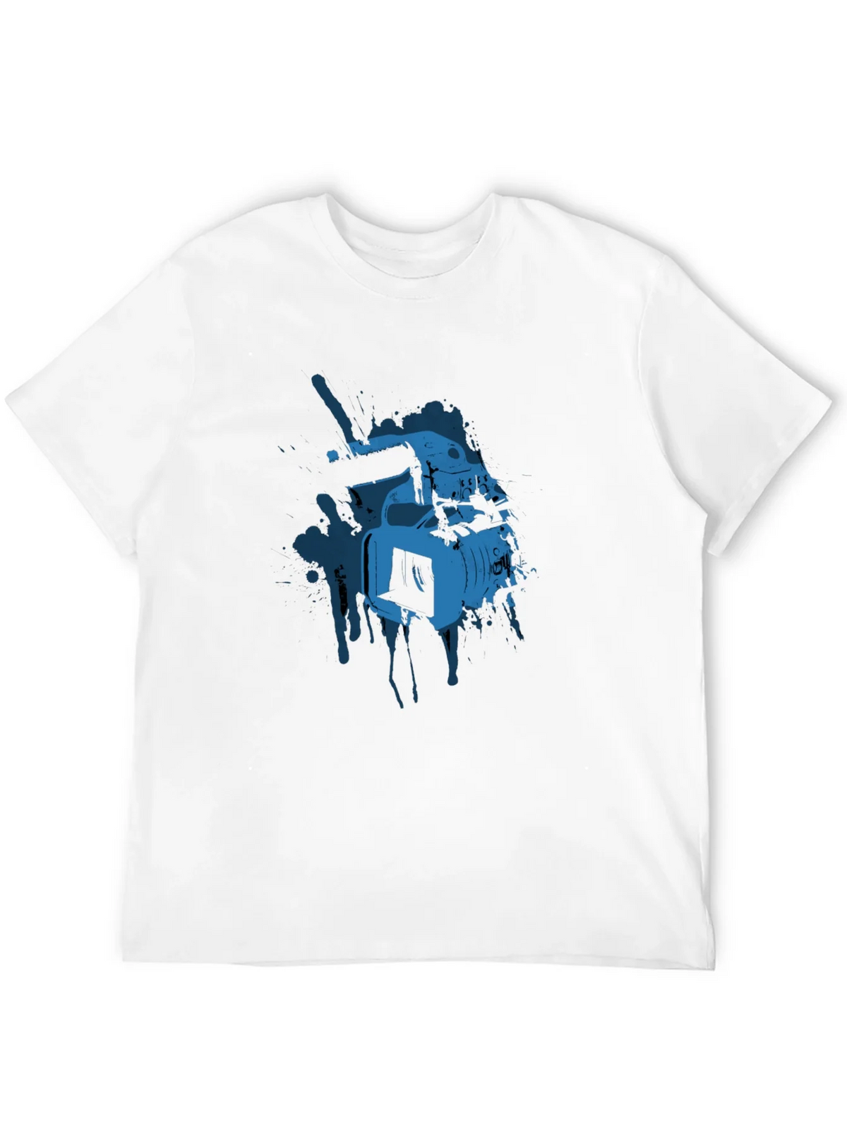 Cool Camera Graphic Tee - Black Cotton T-Shirt product image 3