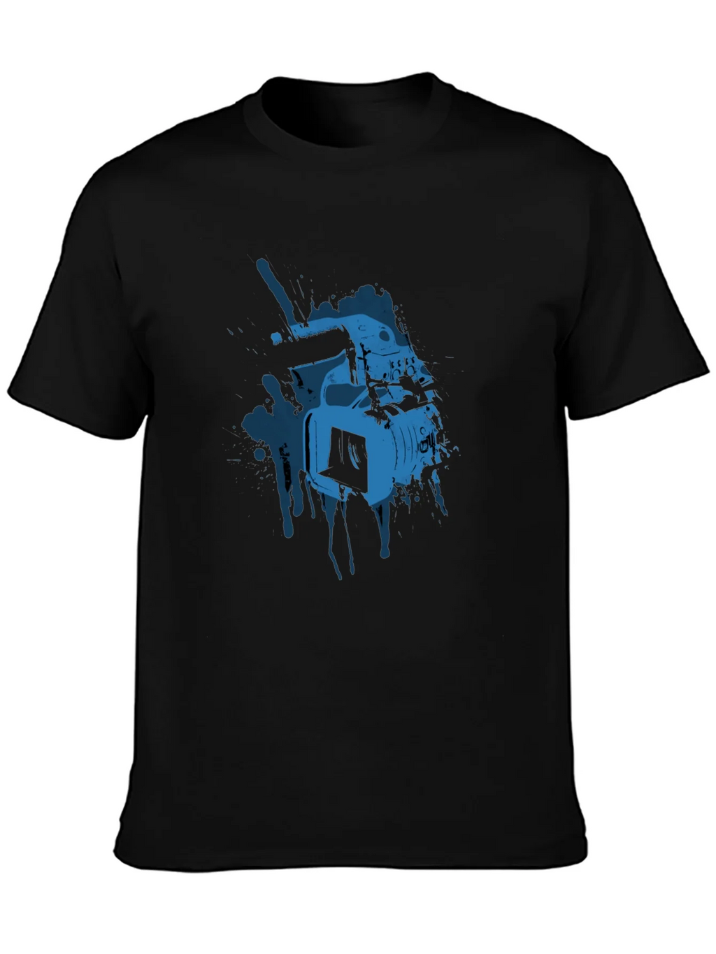 Cool Camera Graphic Tee - Black Cotton T-Shirt product image 6