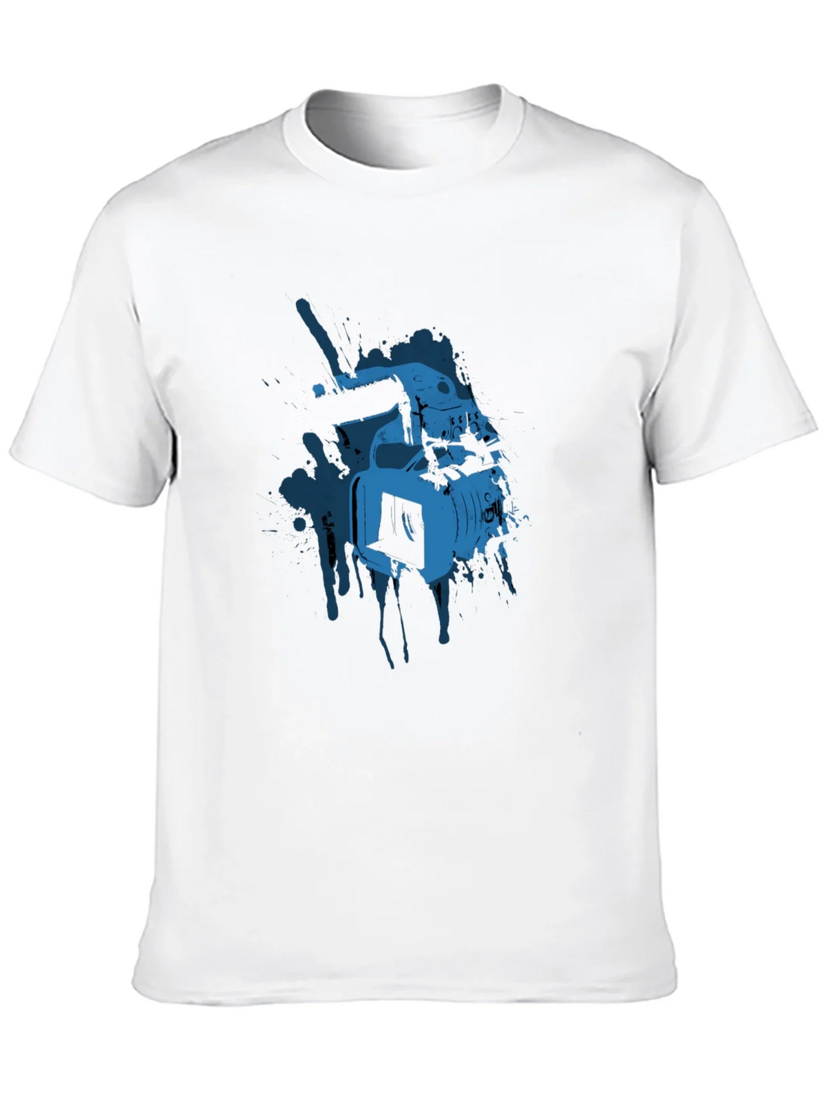 Cool Camera Graphic Tee - Black Cotton T-Shirt product image 12