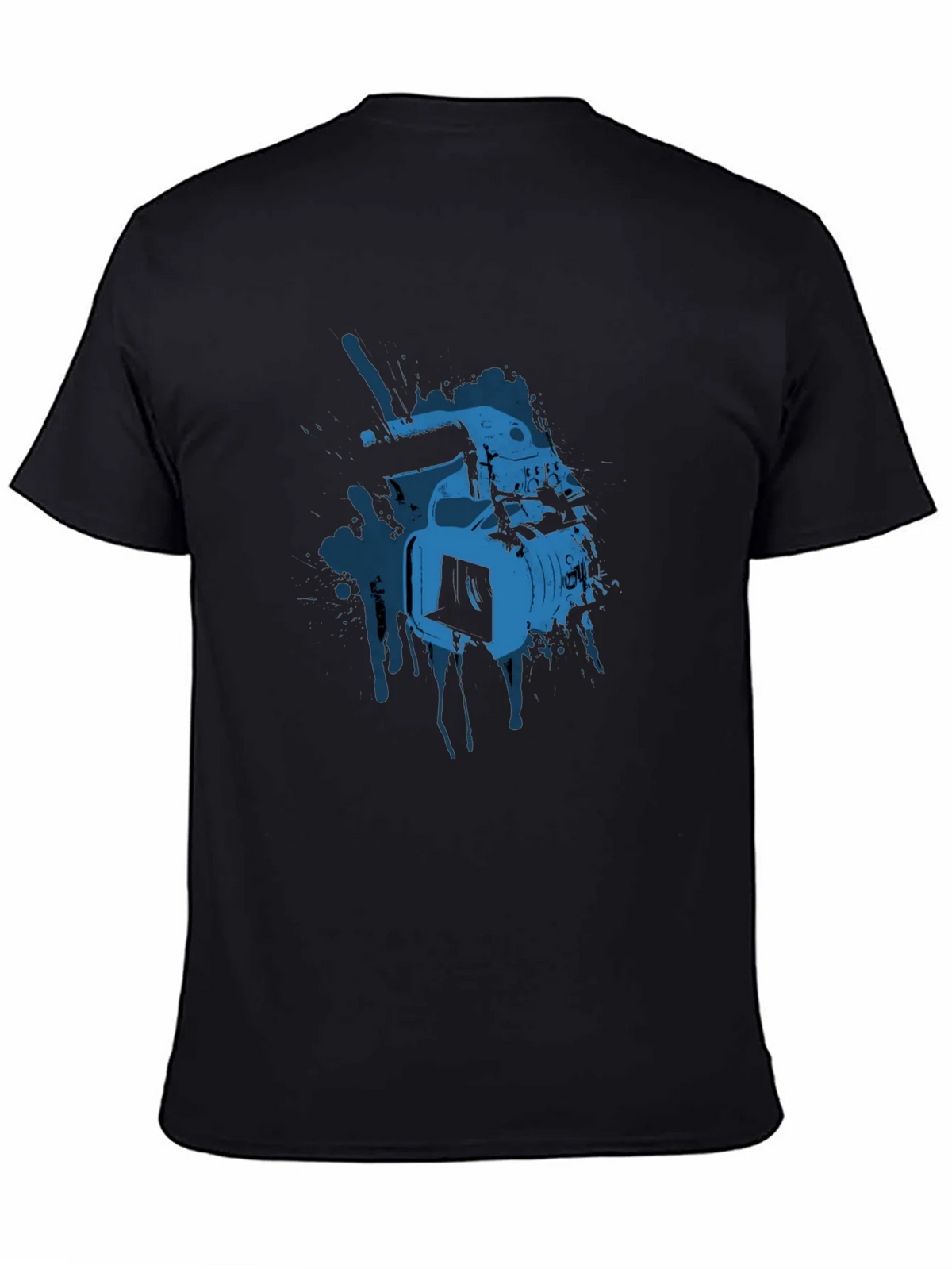 Cool Camera Graphic Tee - Black Cotton T-Shirt product image 7