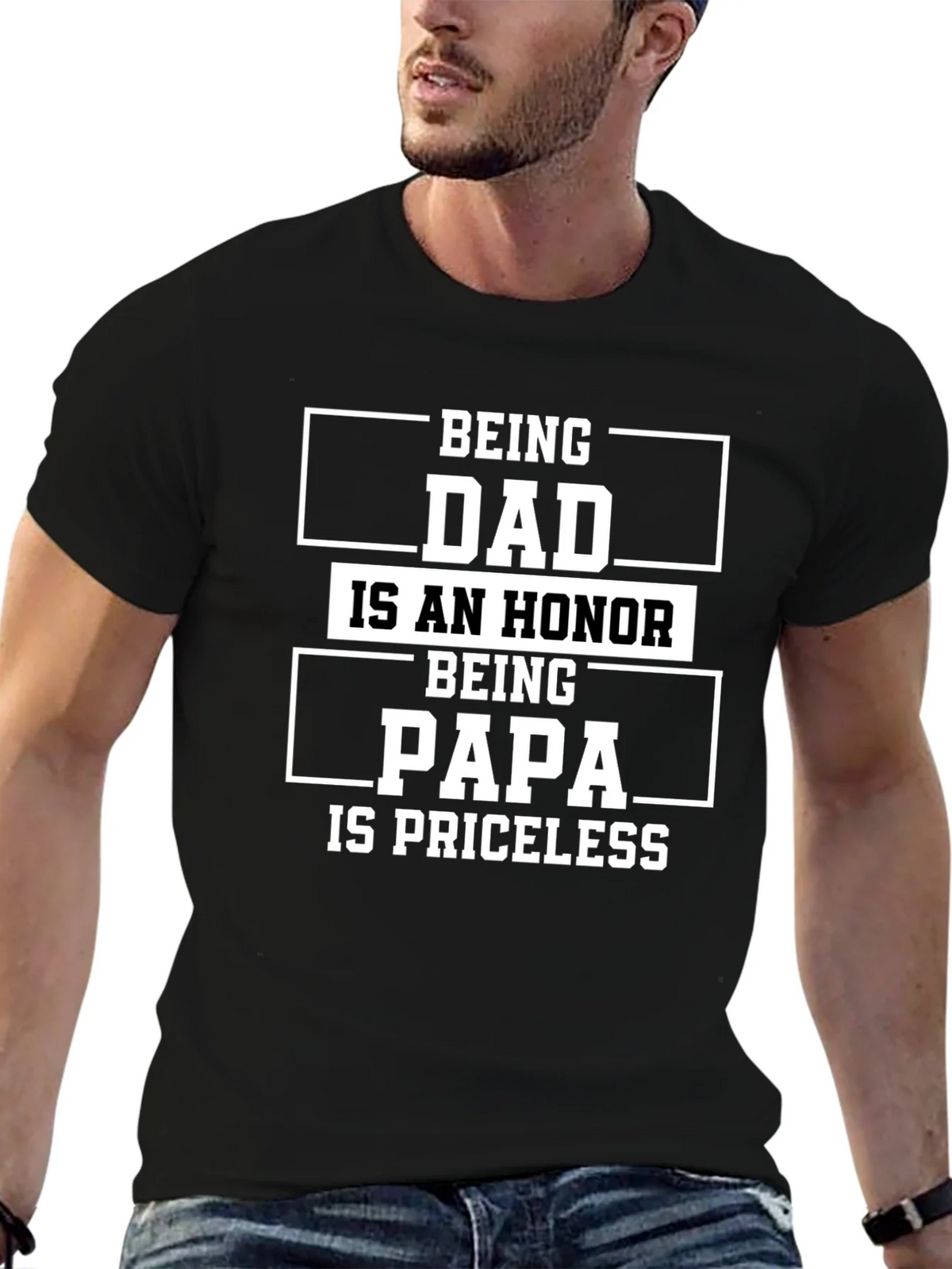 Dad & Papa T-Shirt - Honor & Priceless product image 6