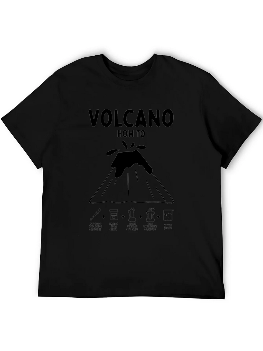 Volcano How To Black Graphic T-Shirt product image 5