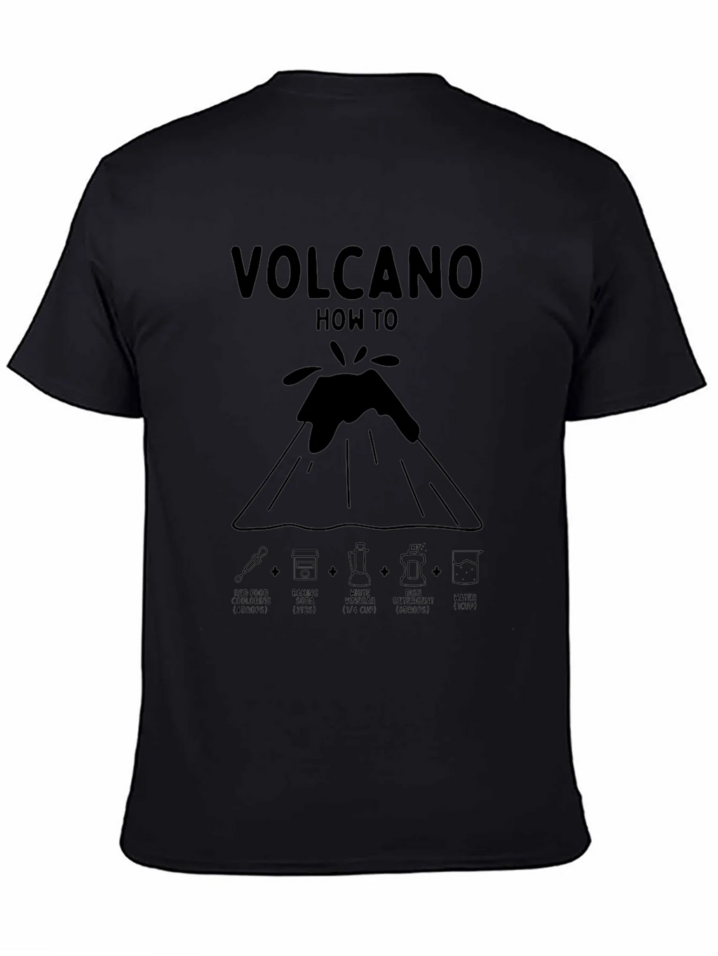 Volcano How To Black Graphic T-Shirt product image 4