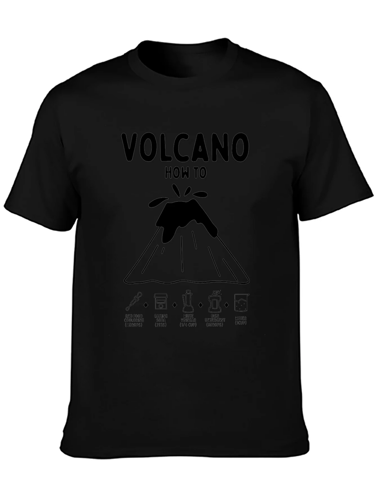 Volcano How To Black Graphic T-Shirt product image 3