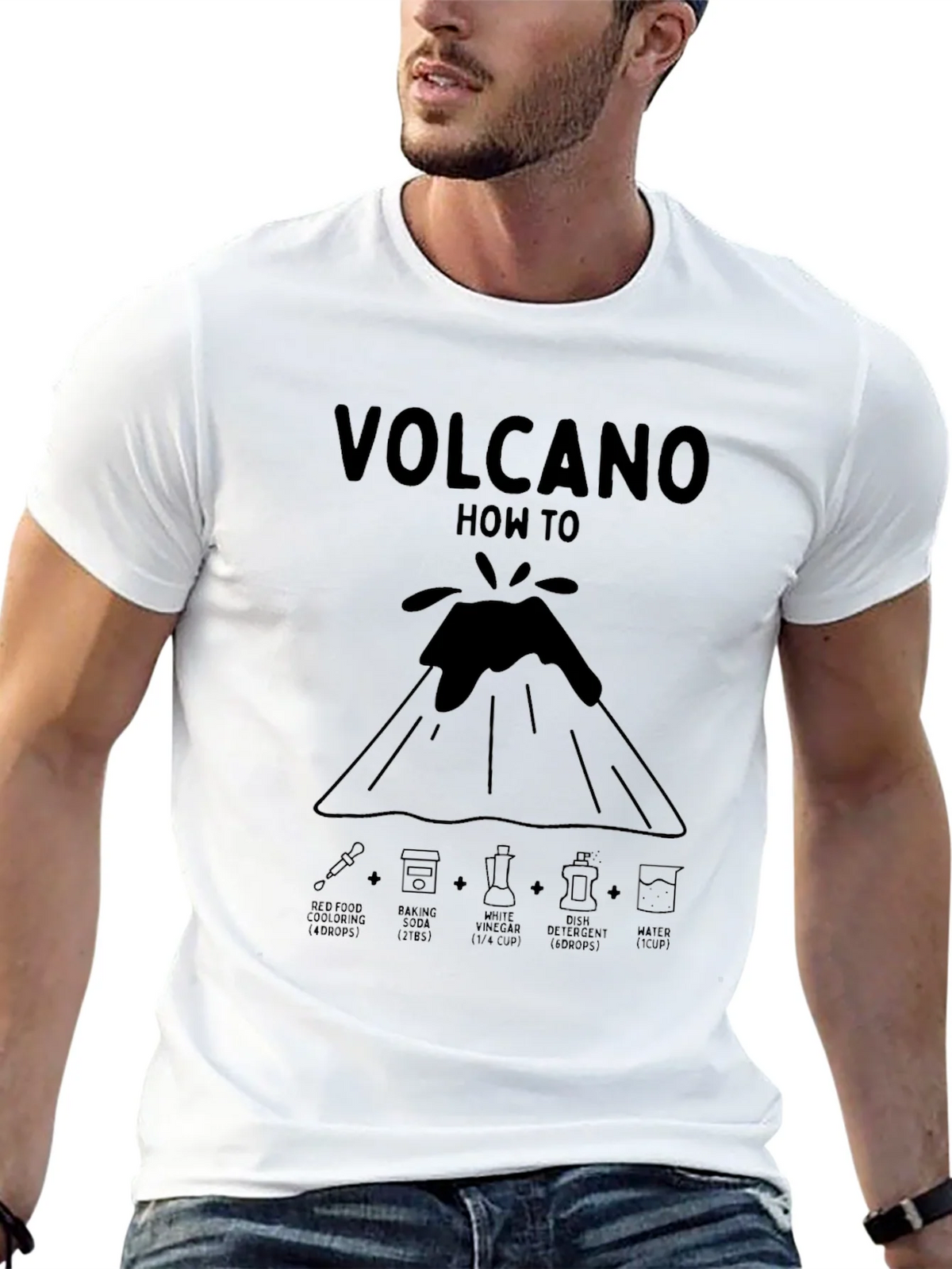 Volcano How To Black Graphic T-Shirt product image 12