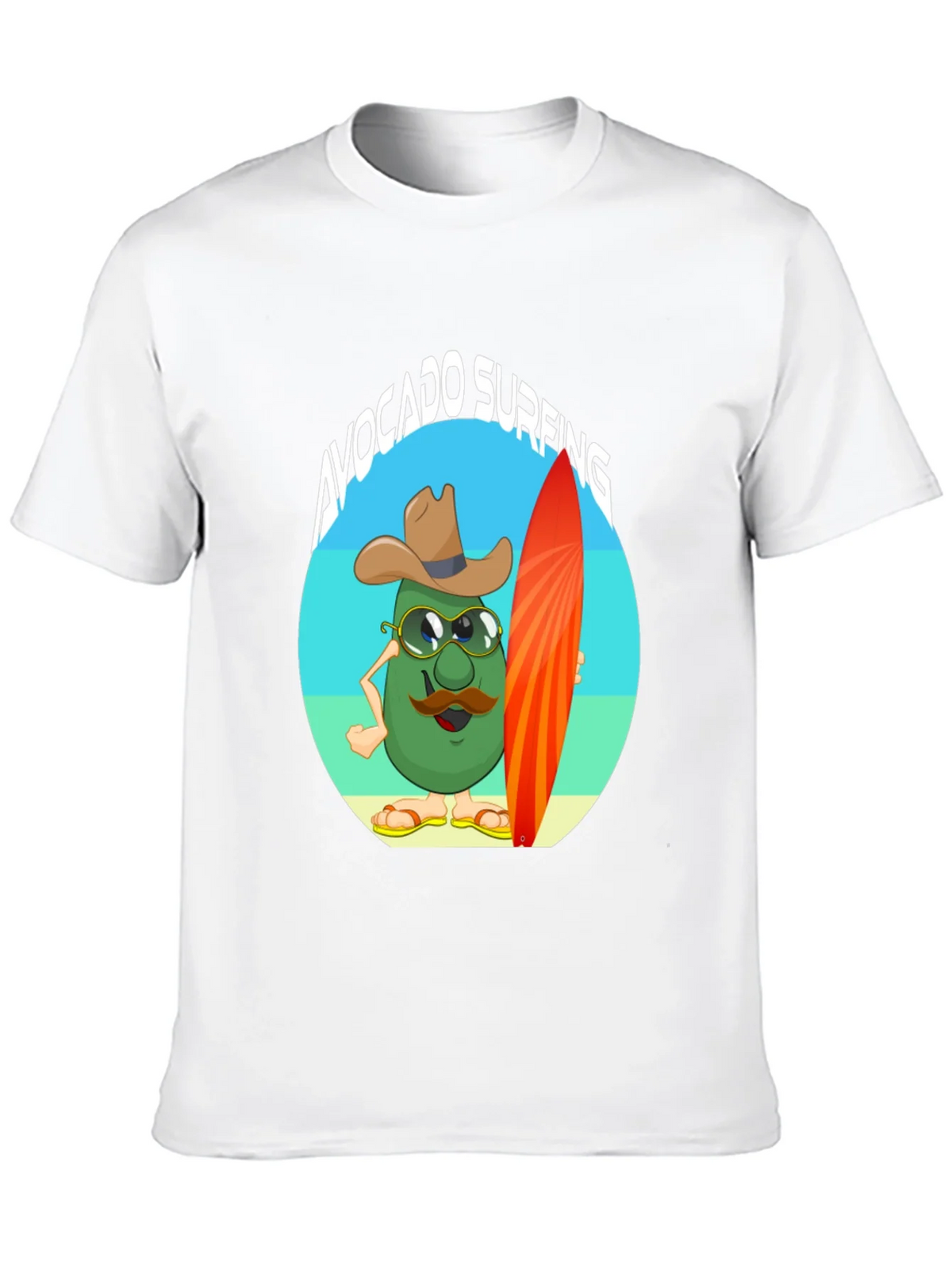 Avocado Surfing Cartoon T-Shirt - Summer Fun product image 9