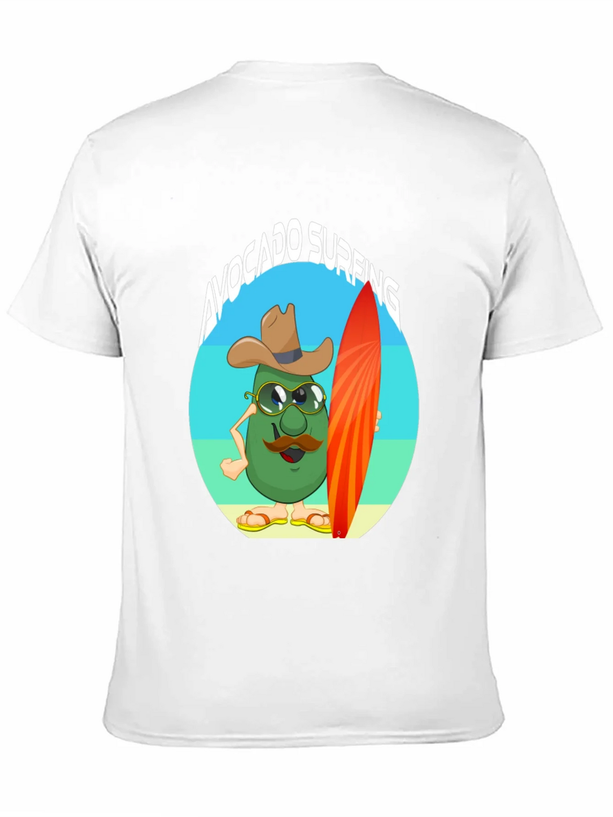Avocado Surfing Cartoon T-Shirt - Summer Fun product image 10