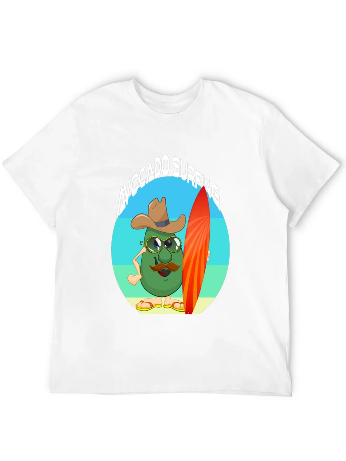 Avocado Surfing Cartoon T-Shirt - Summer Fun product image 11