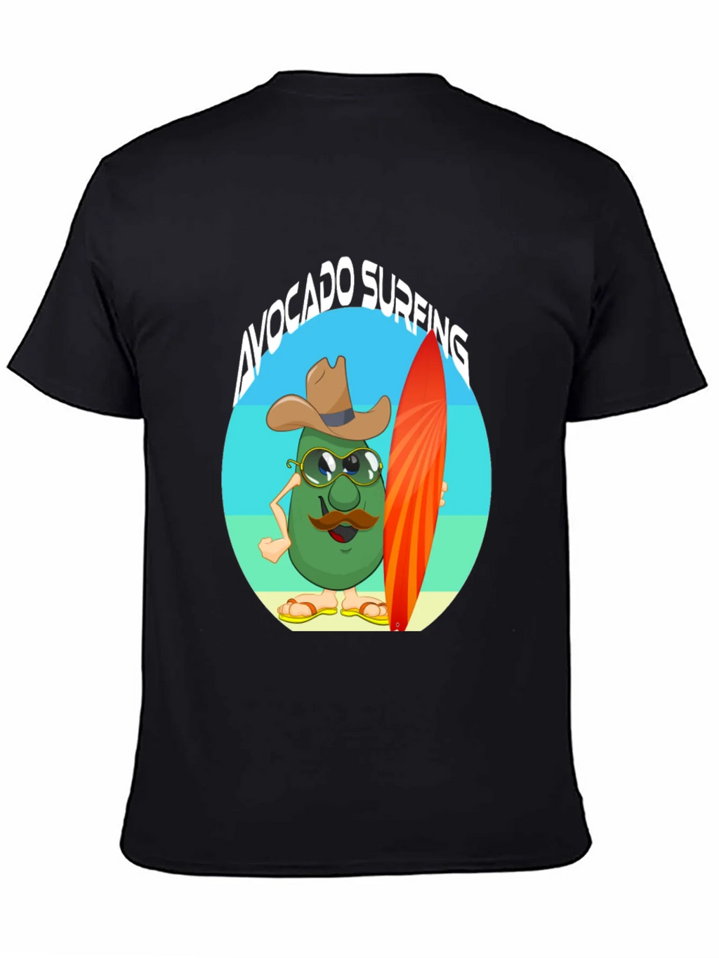 Avocado Surfing Cartoon T-Shirt - Summer Fun product image 4