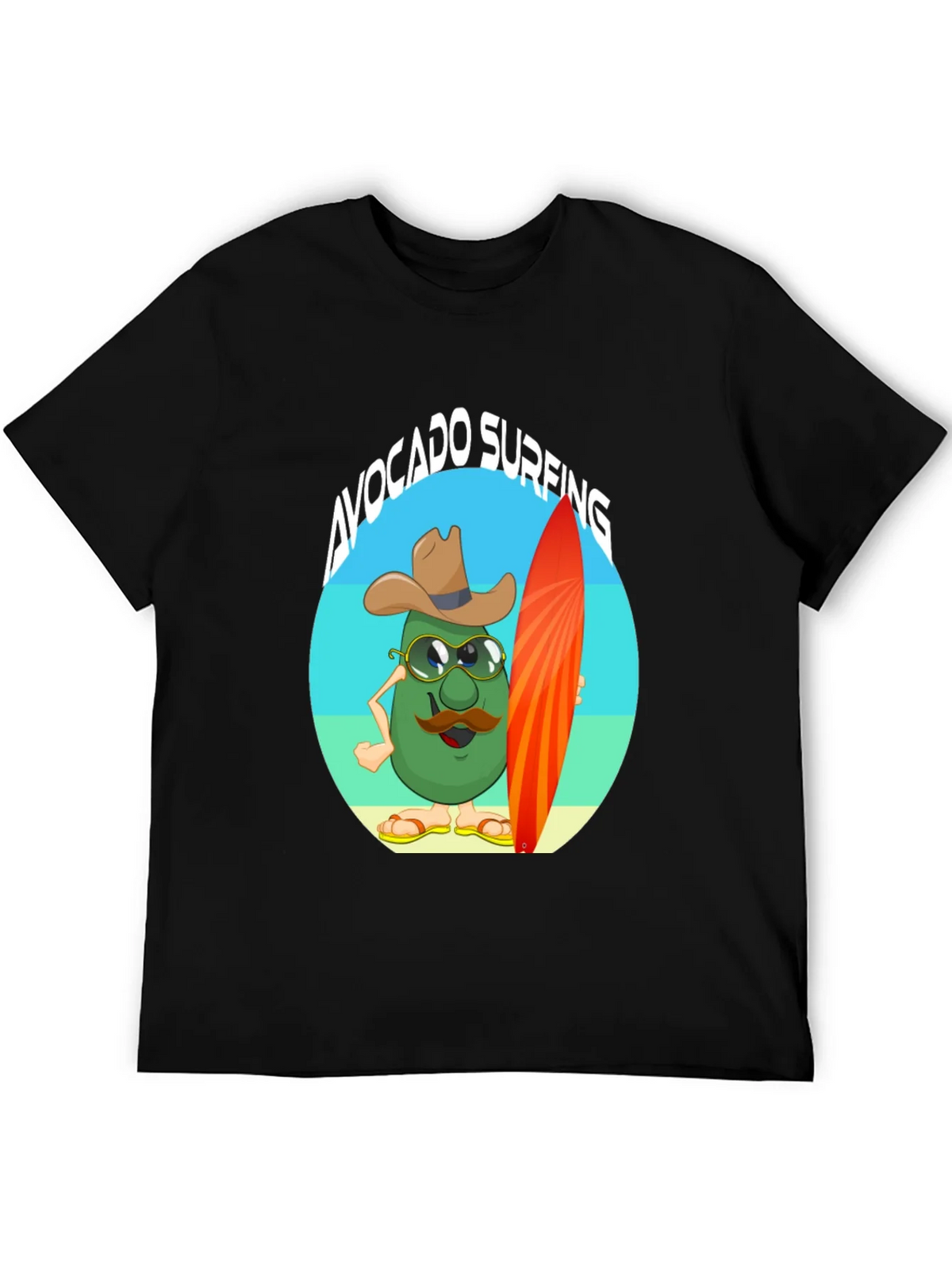 Avocado Surfing Cartoon T-Shirt - Summer Fun product image 5
