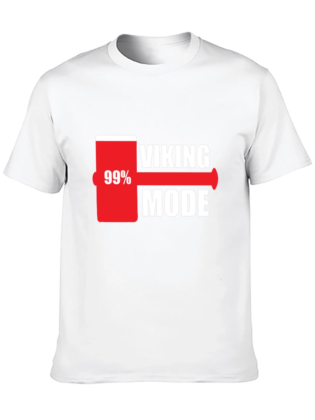 Viking Mode 99% Charged Black T-Shirt product image 9