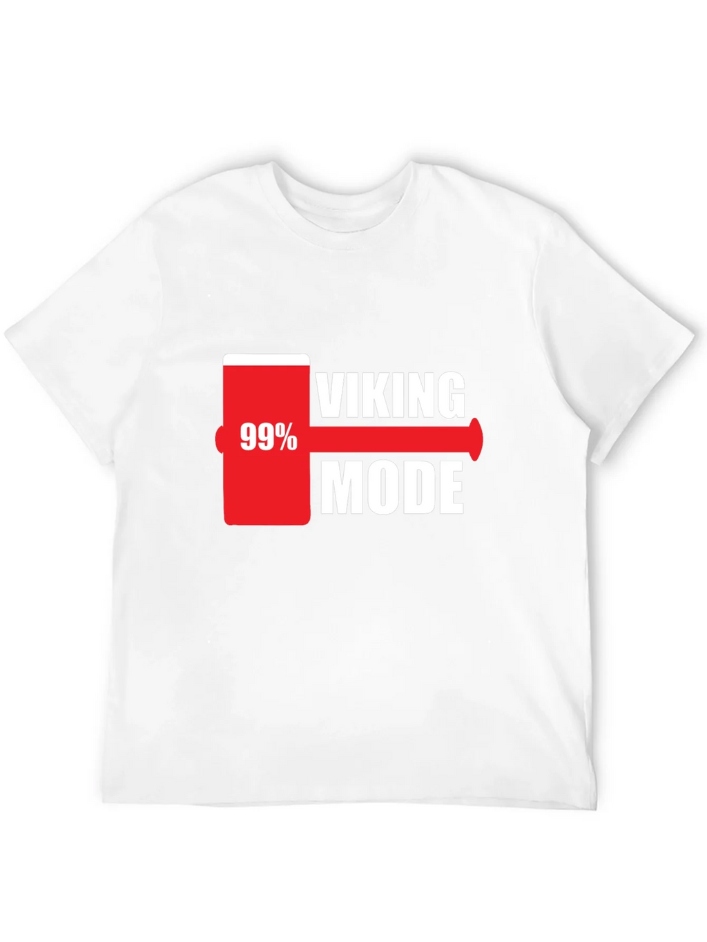 Viking Mode 99% Charged Black T-Shirt product image 11
