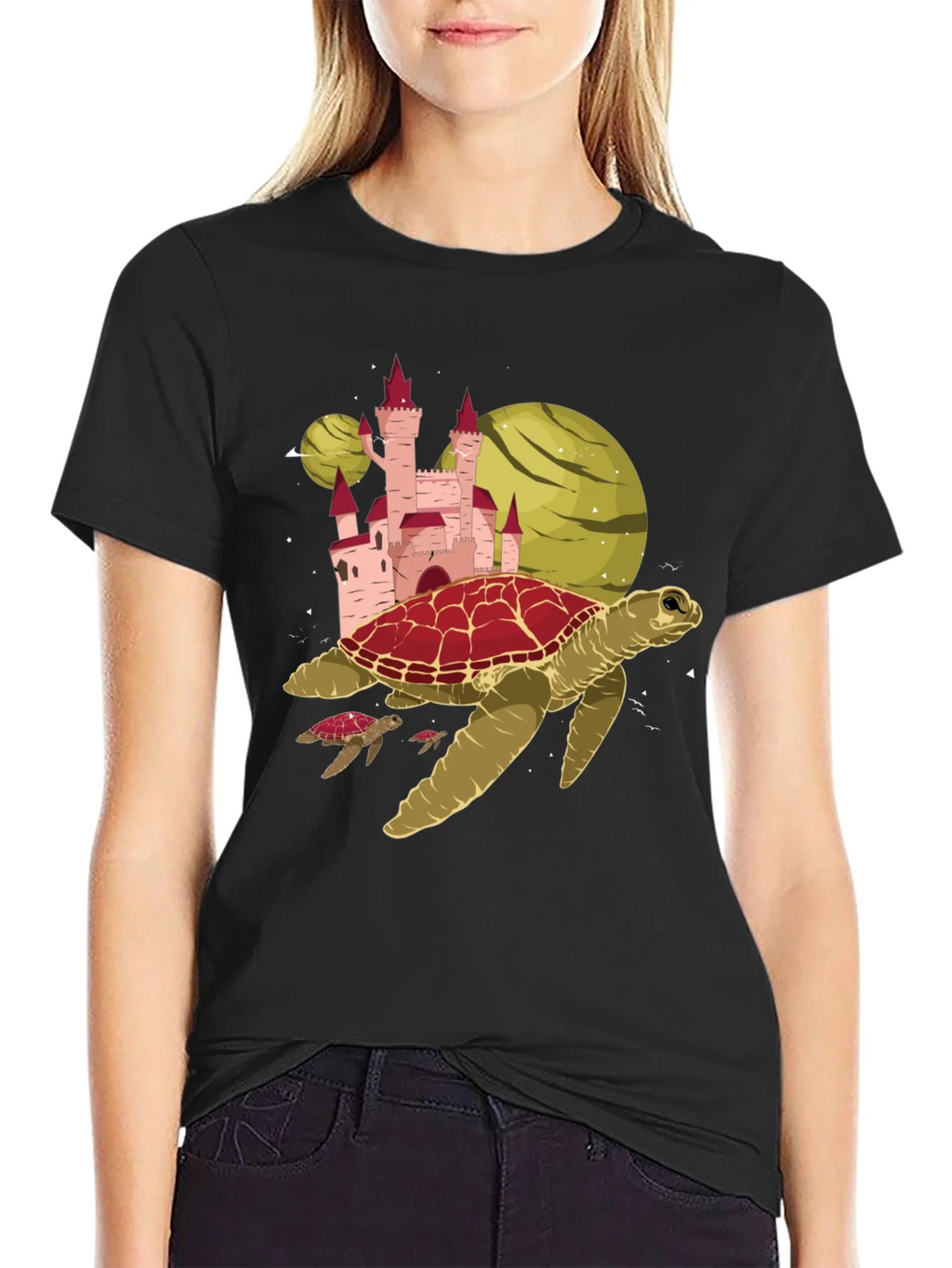 Turtle Planet Castle Black Tee product image 2
