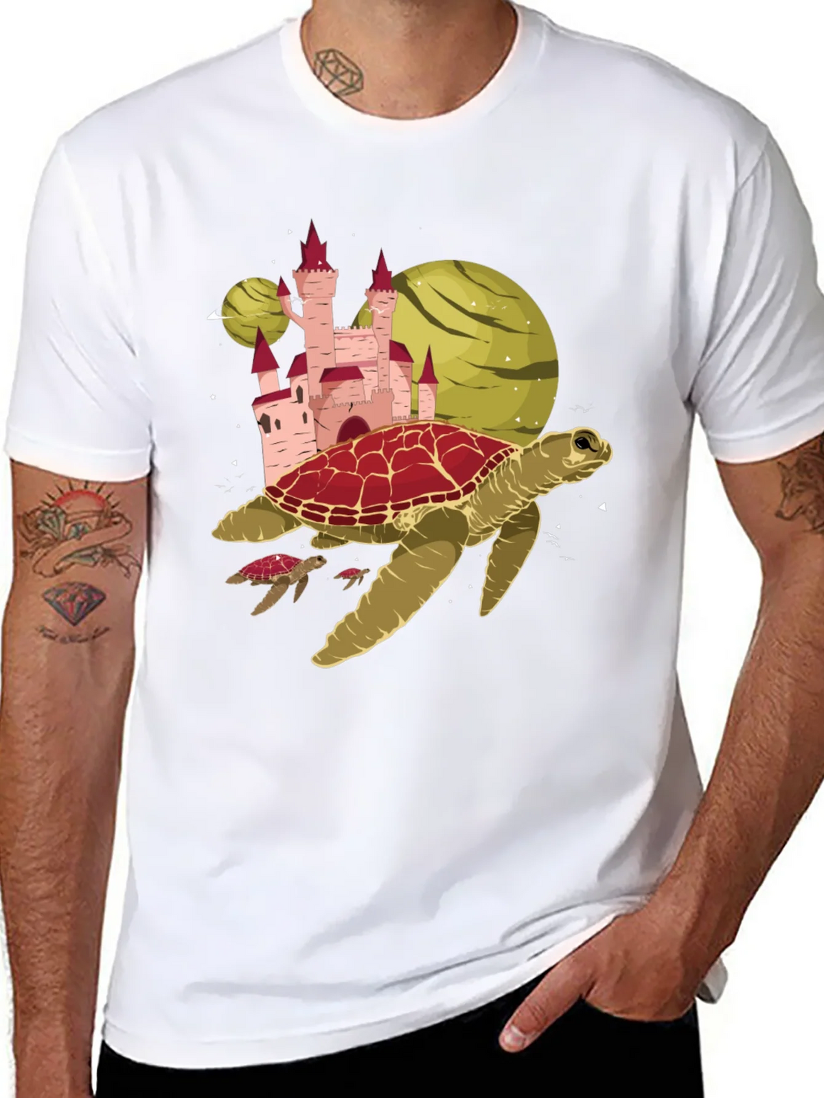 Turtle Planet Castle Black Tee product image 7