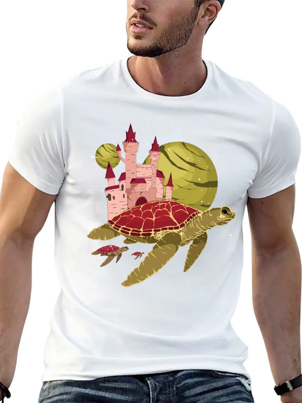 Turtle Planet Castle Black Tee product image 12