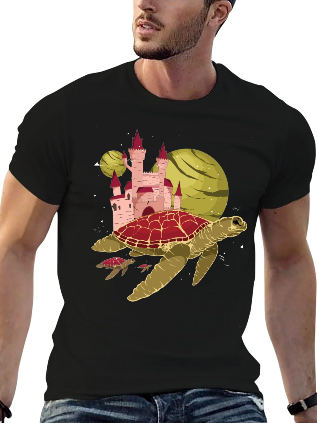 Turtle Planet Castle Black Tee product image 6