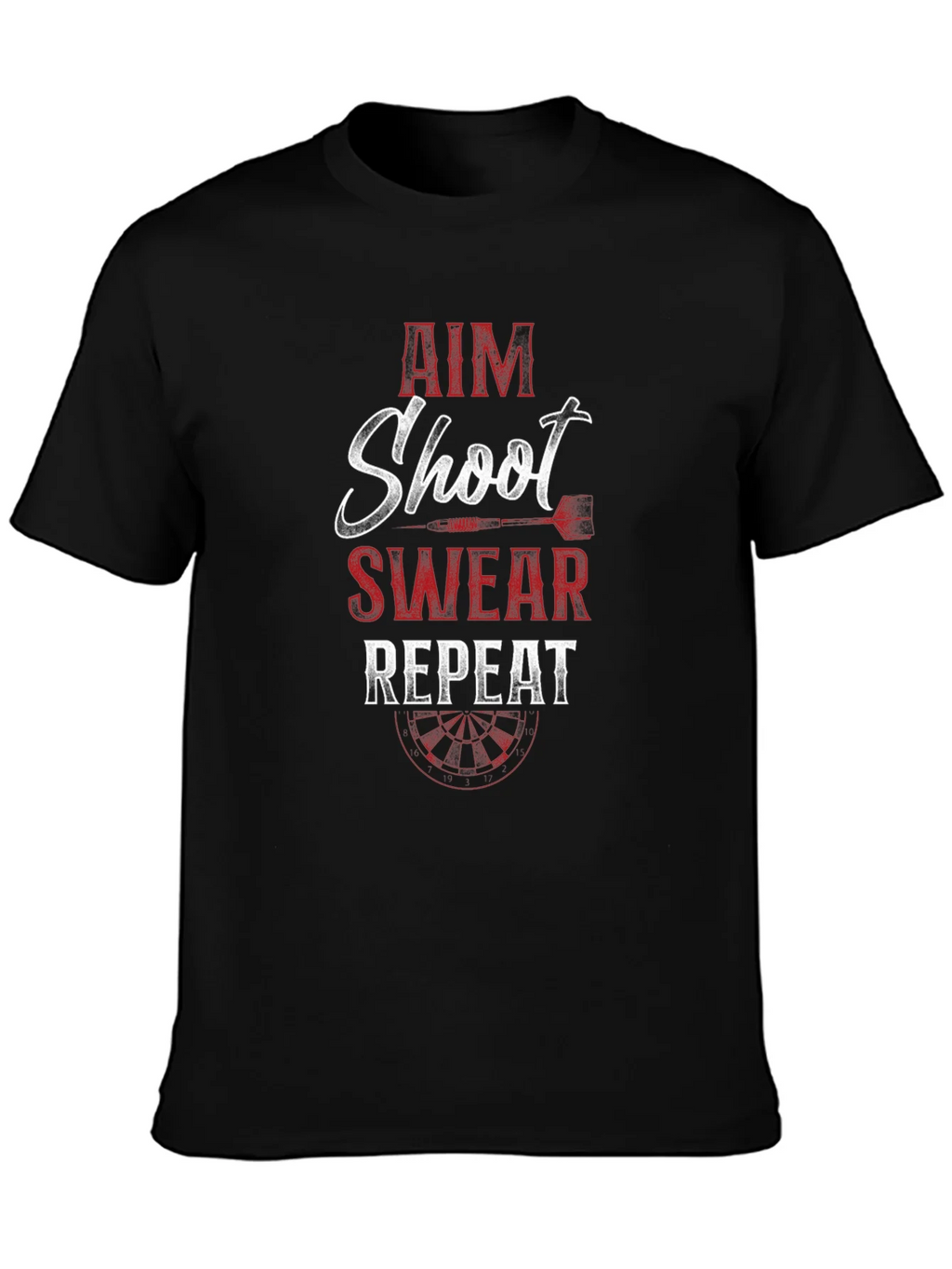 Aim Shoot Swear Repeat Dart T-Shirt product image 3