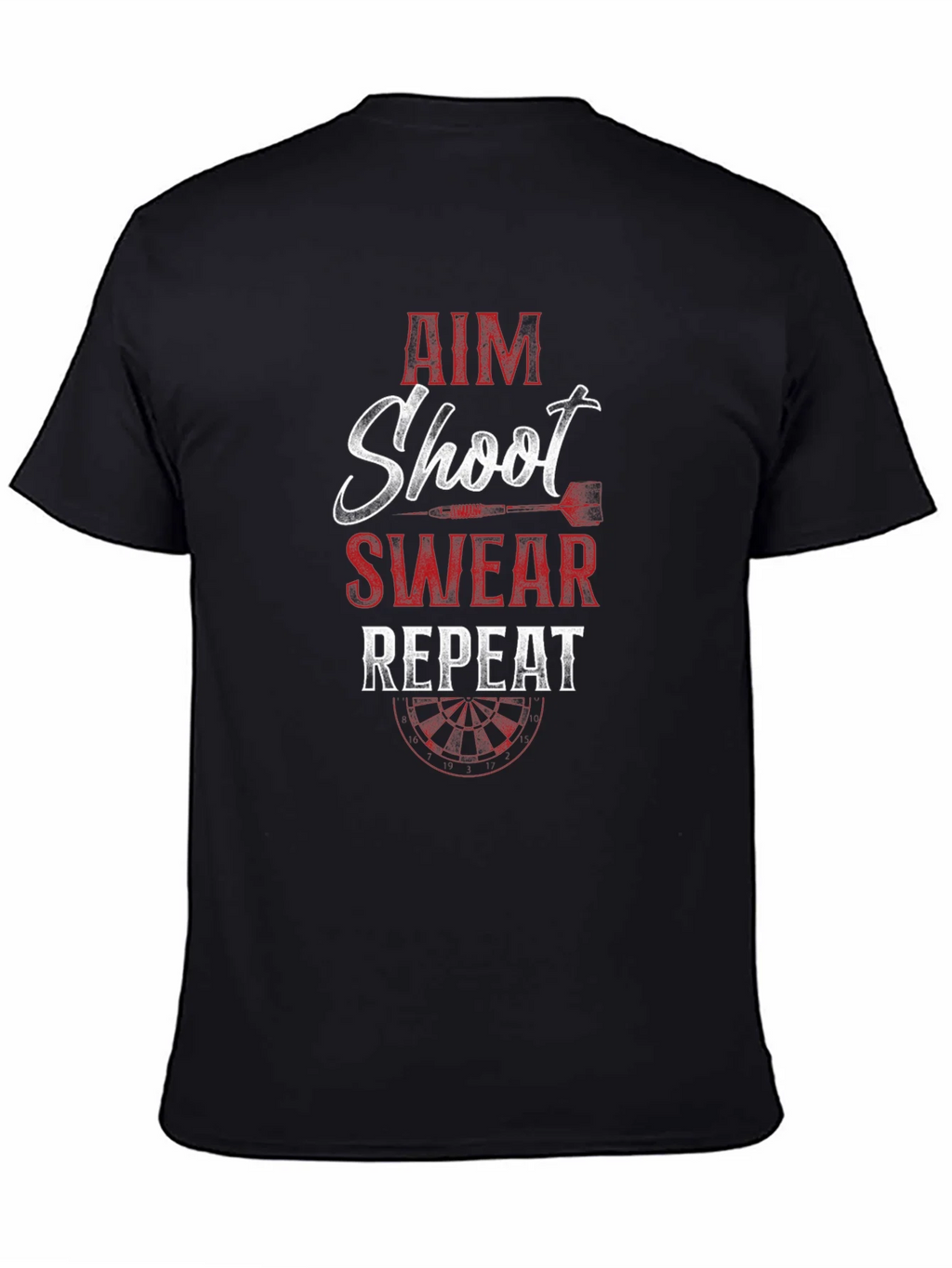 Aim Shoot Swear Repeat Dart T-Shirt product image 4