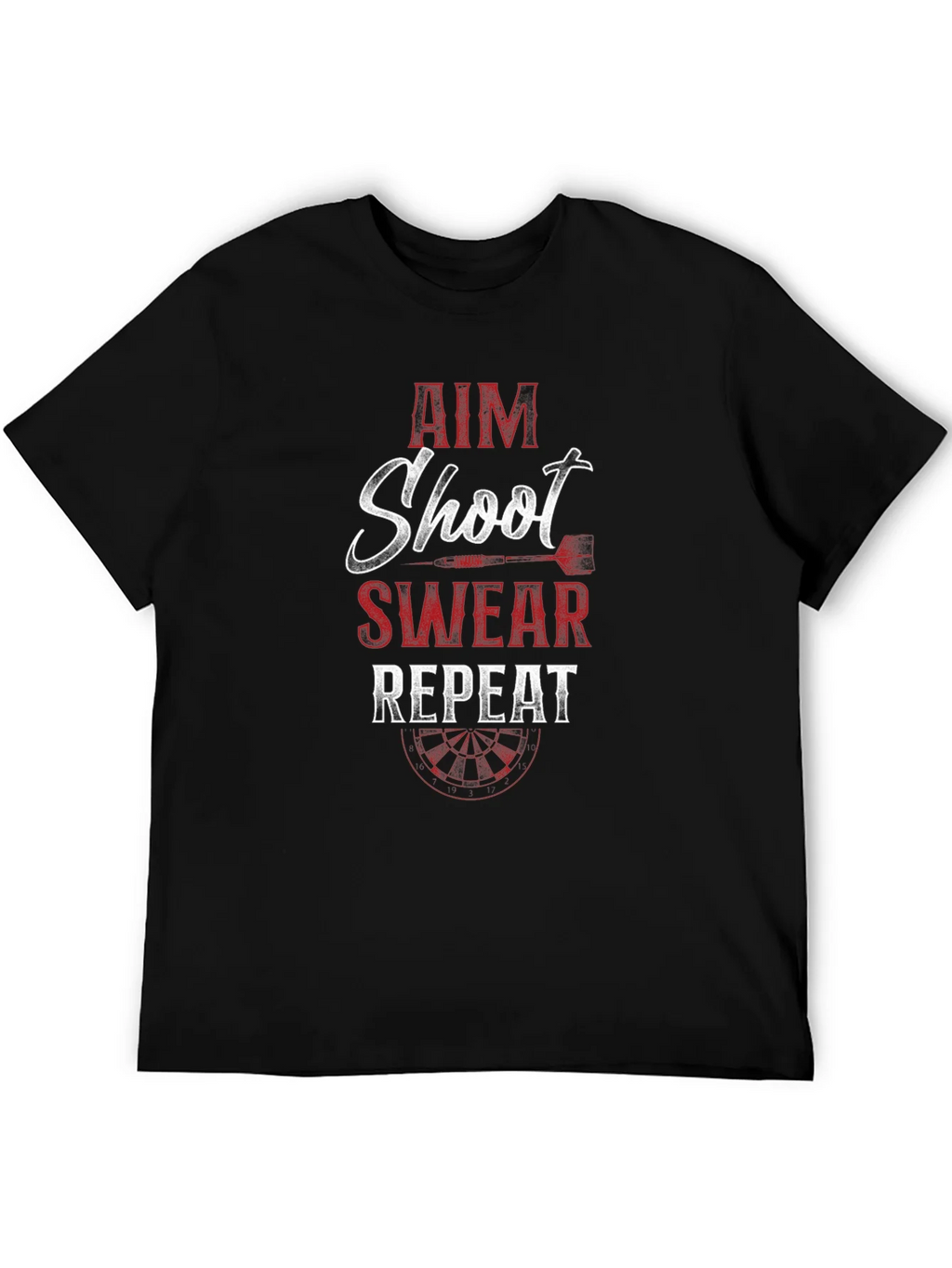 Aim Shoot Swear Repeat Dart T-Shirt product image 5