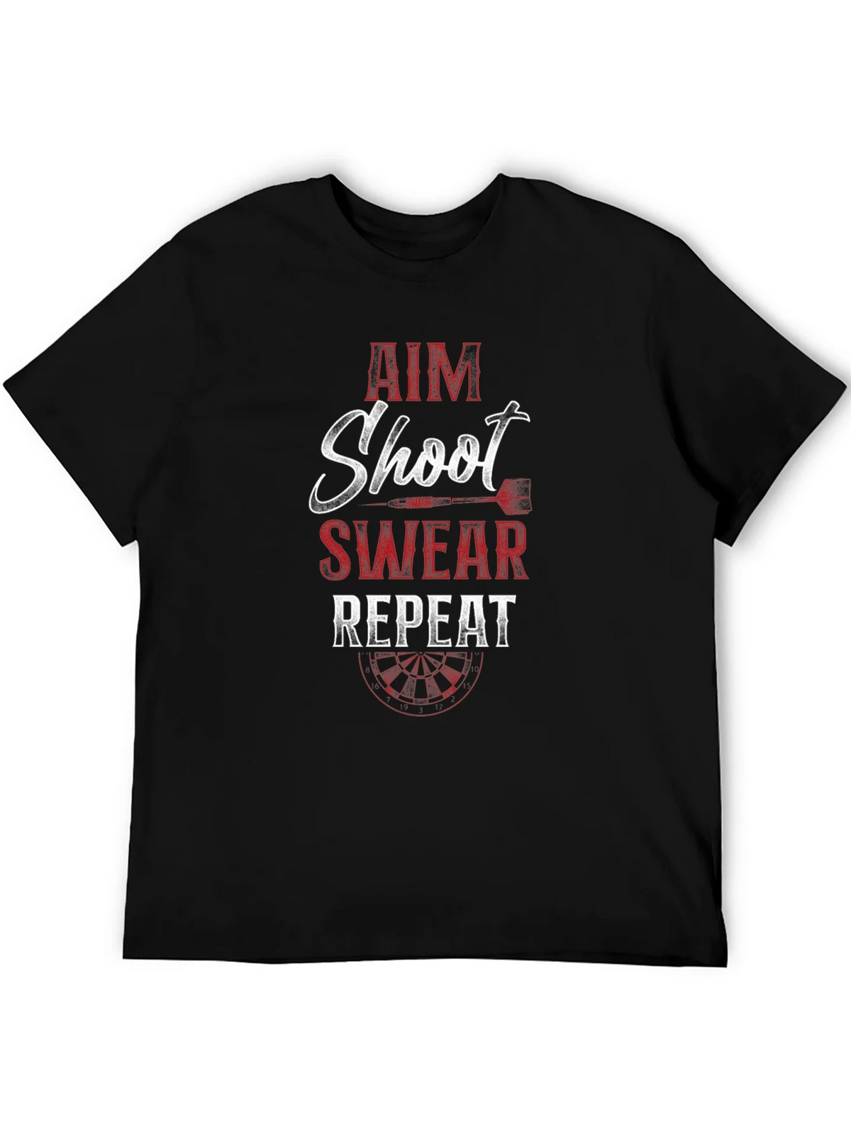 Aim Shoot Swear Repeat Dart T-Shirt product image 5