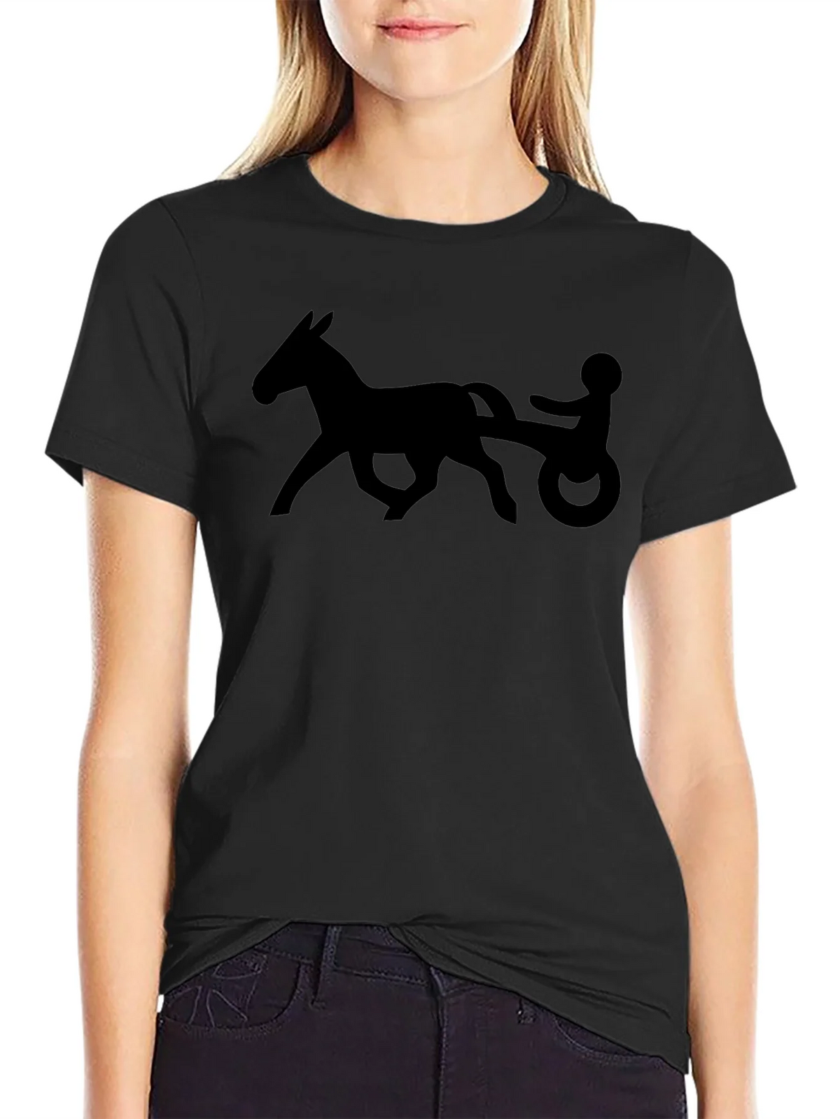 Horse and Buggy Graphic T-Shirt - Black product image 2