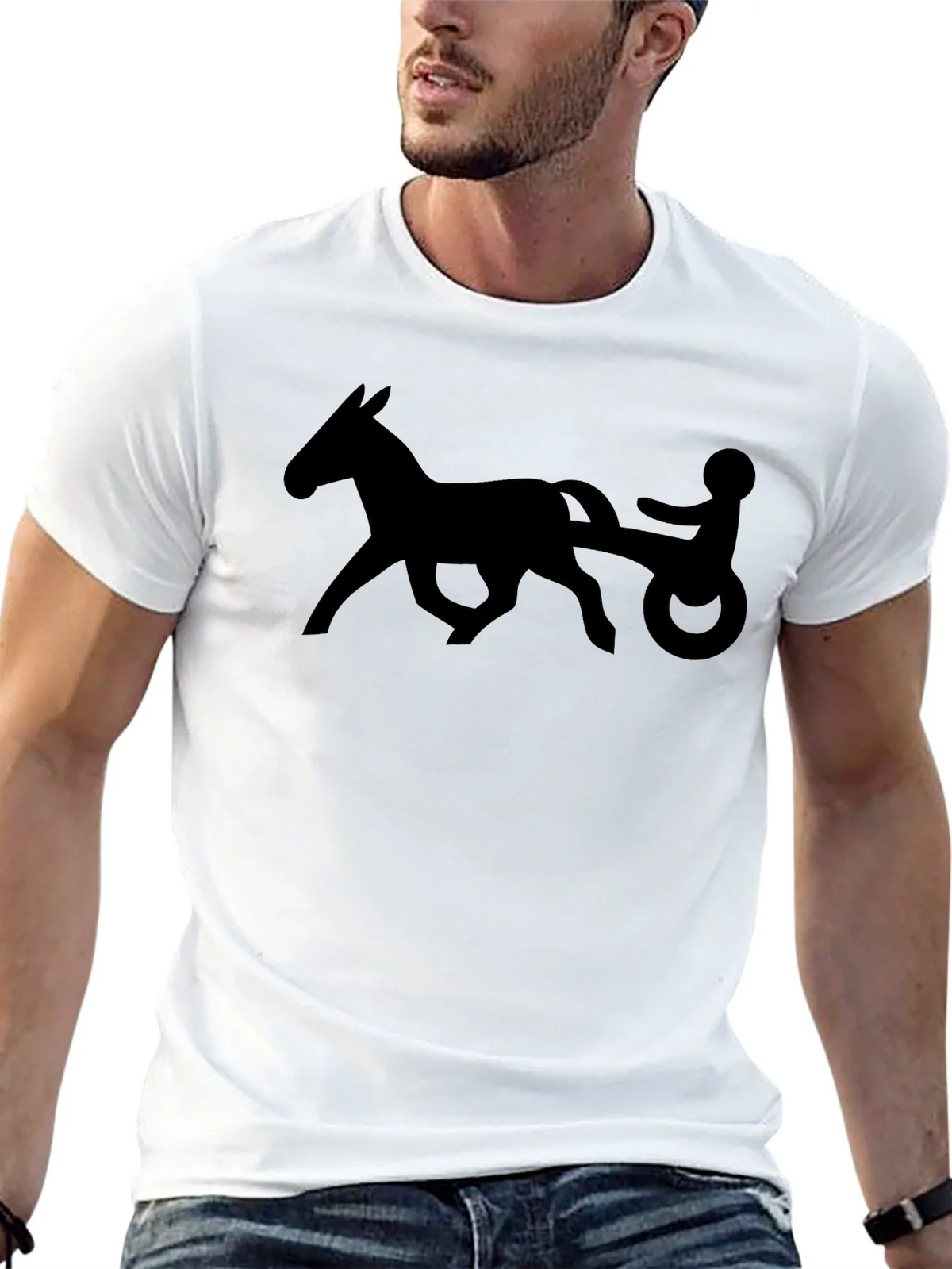 Horse and Buggy Graphic T-Shirt - Black product image 12