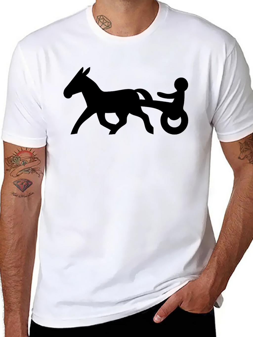 Horse and Buggy Graphic T-Shirt - Black product image 7