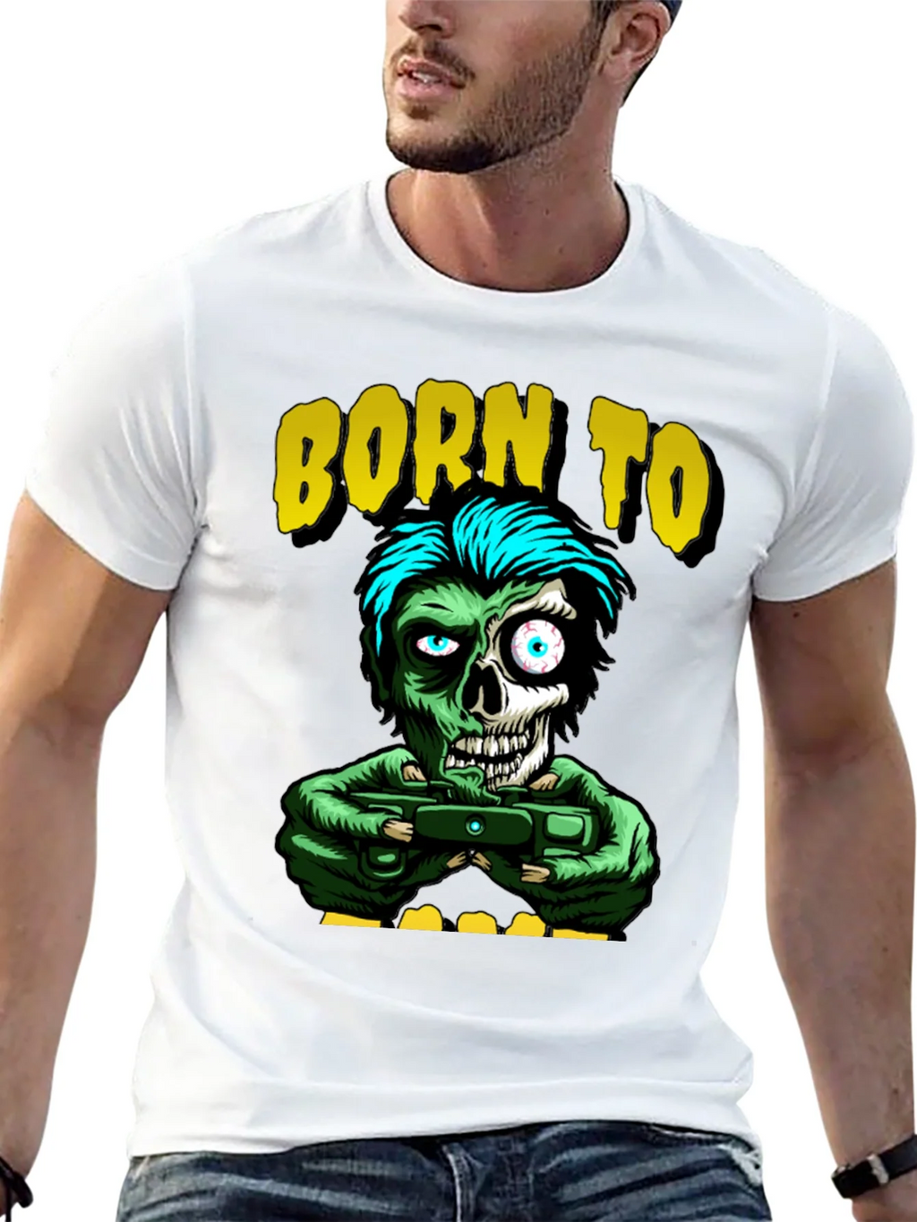 Born to Game Zombie T-Shirt product image 4