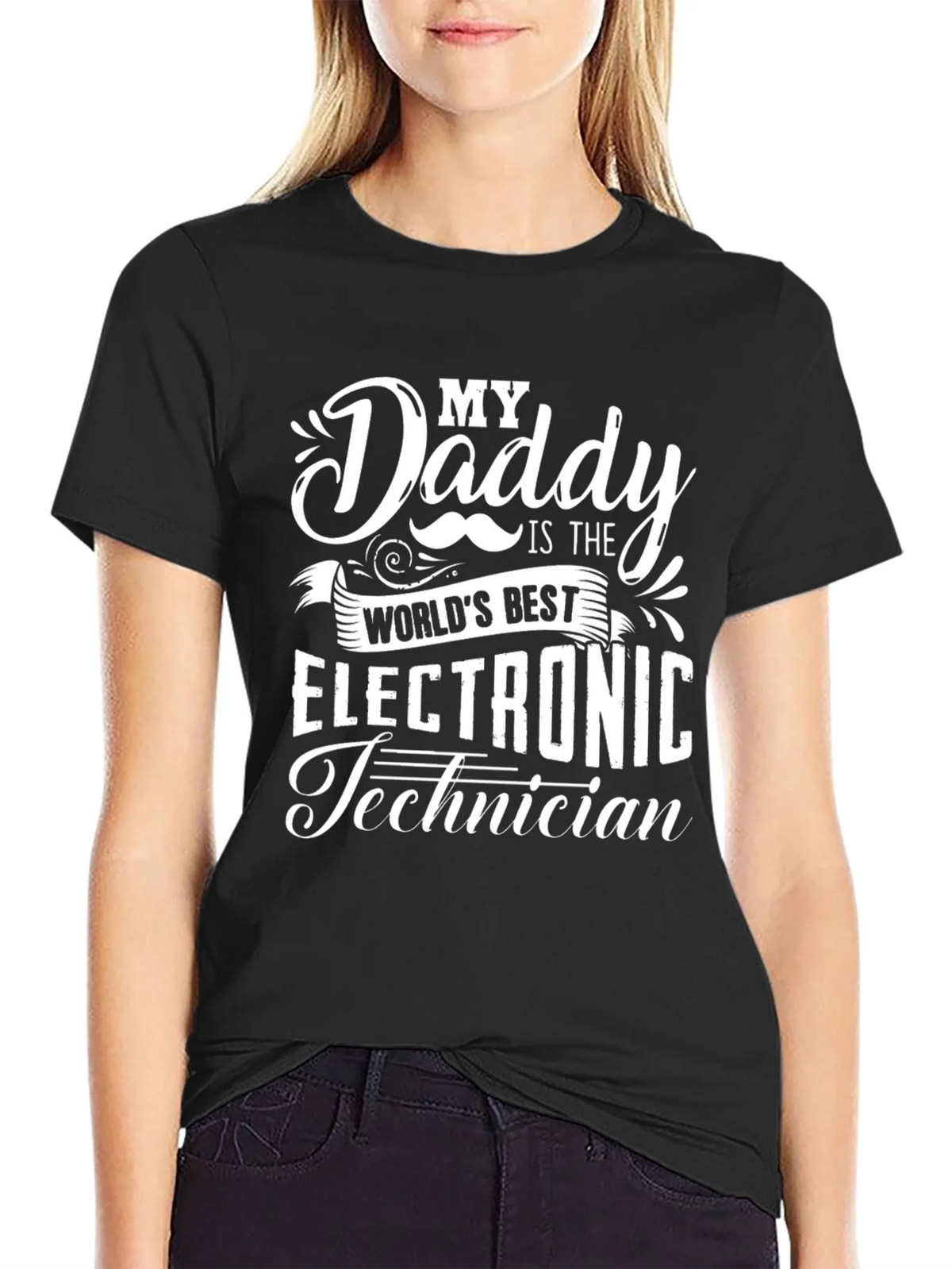 My Daddy is the Worlds Best Electronic Technician T-Shirt product image 2